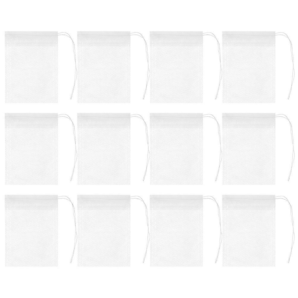 100pcs Drawstring Non Woven Tea Filter Bags for Loose Leaf Tea – Fine Filtering, Boil Safe, Reusable for Home & Restaurant Use