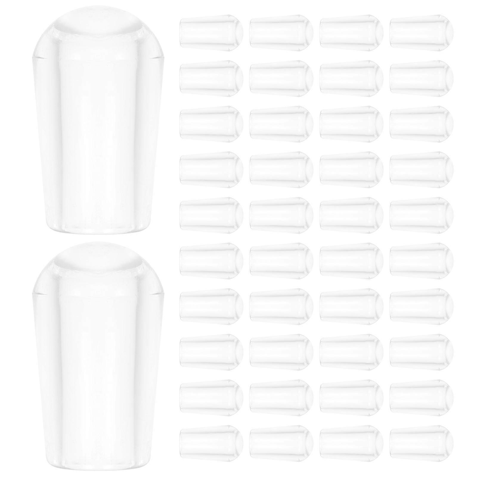 100pcs Hanger End Caps Transparent Protective Covers for Clothes Hangers Easy Install Suitable for Laundry Racks and Industrial Use