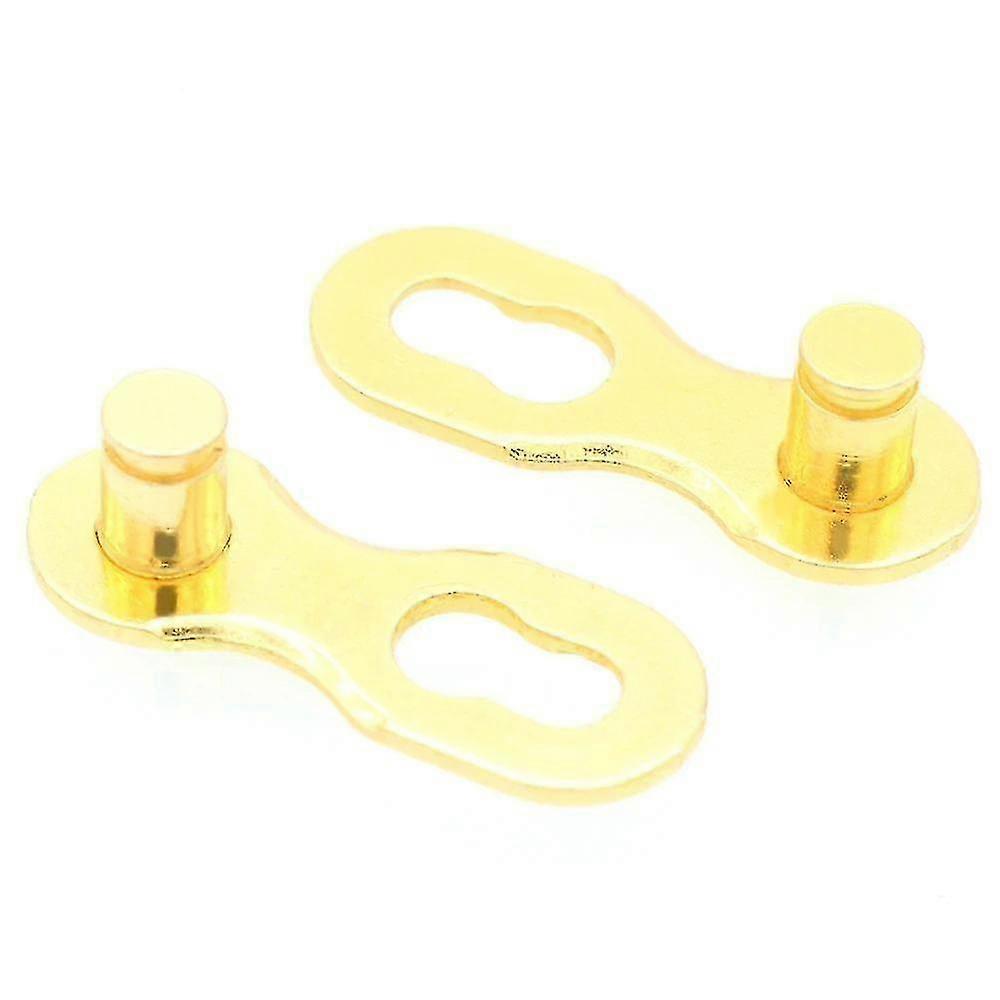 Gold Bicycle Chain Quick Link Connector Lock for Road Bikes - 9S Magic Buckle Replacement Part for Easy Installation