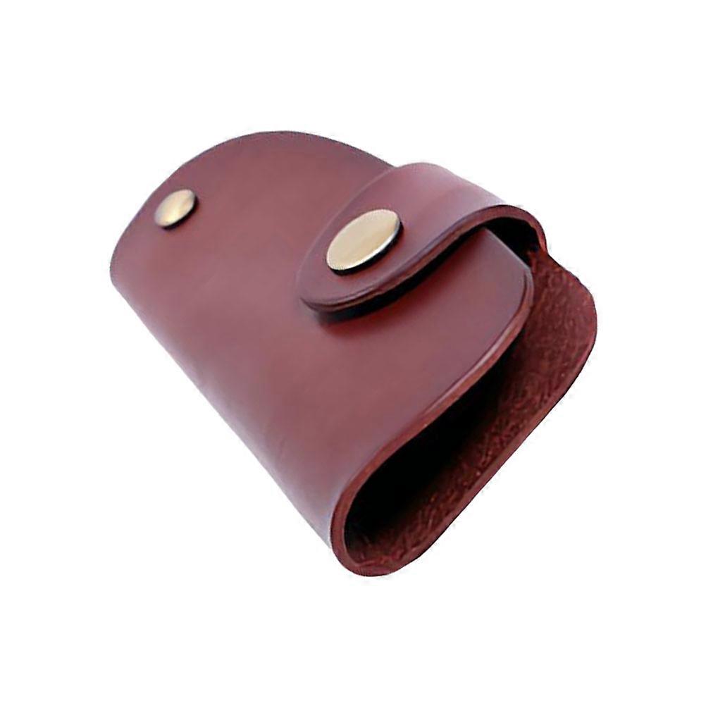 Household Key Cover Case Leather Minimalist Design 11X5X2CM Dark Red Compact Storage 1Pcs