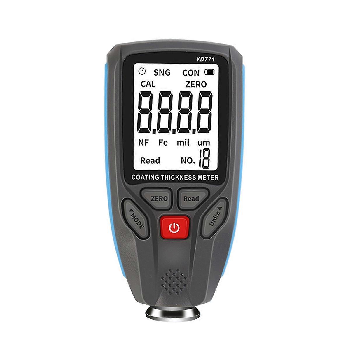 YD771 1300um Fe NFe Beschichtungstester mit Hintergrundbeleuchtung Display Digitales Schichtdickenmessgerät Autolack