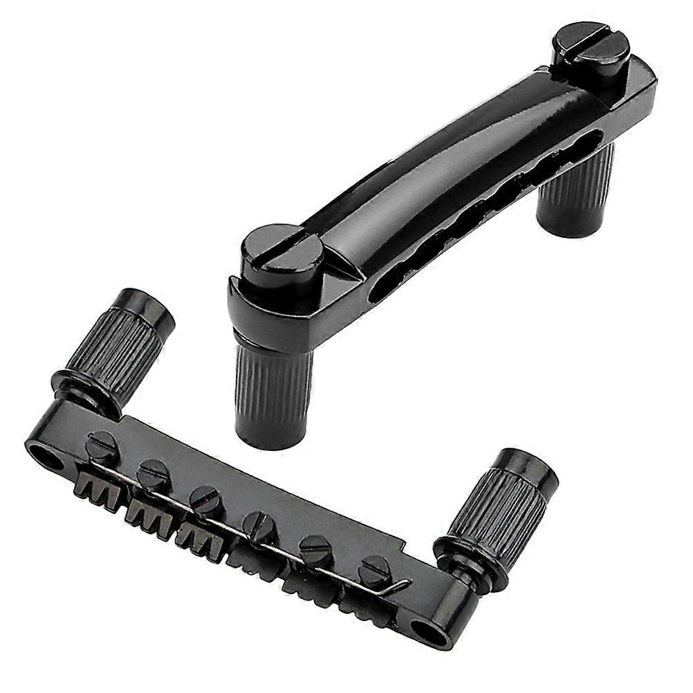1 Set Decorative Bridge Tailpiece for Electric Guitar with Screws – Durable, Portable Replacement for Enhanced Sound Quality