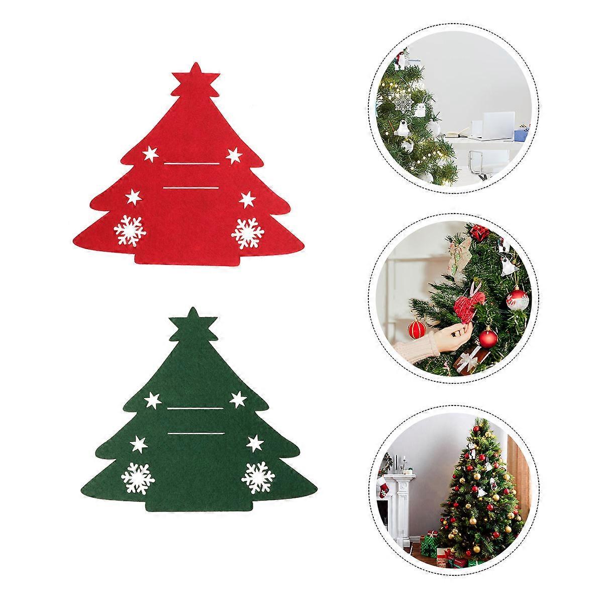Table Decoration Christmas Cloth Tableware Cover Dinner Tool Suit Red 8Pcs