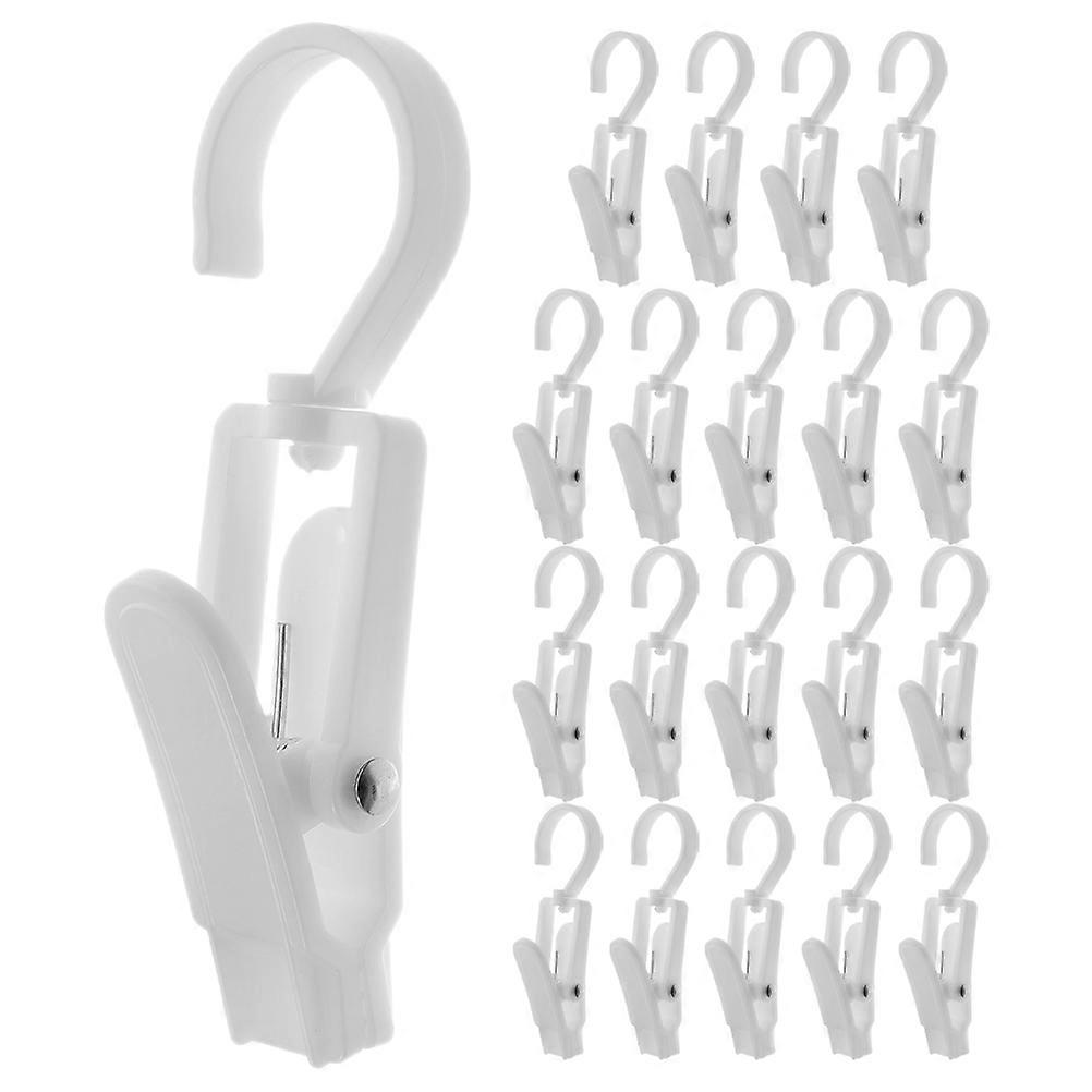 Laundry Hooks with Clips Plastic Hook Clip for Organizing 20Pcs Items
