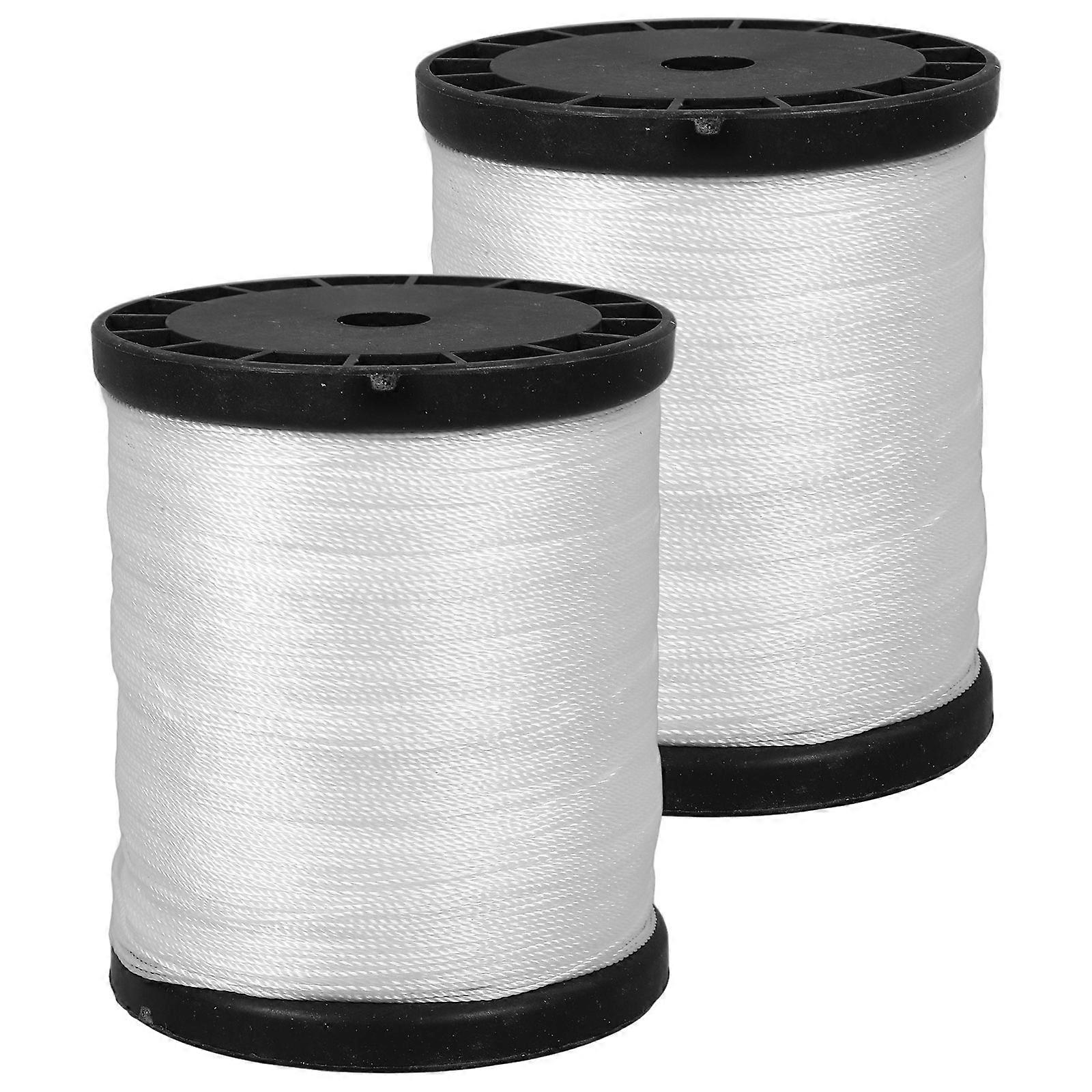 Durable Nylon String Line 2 Rolls, Twisted Construction for Masonry, Gardening, Engineering & DIY Projects, Easy to Cut & Store