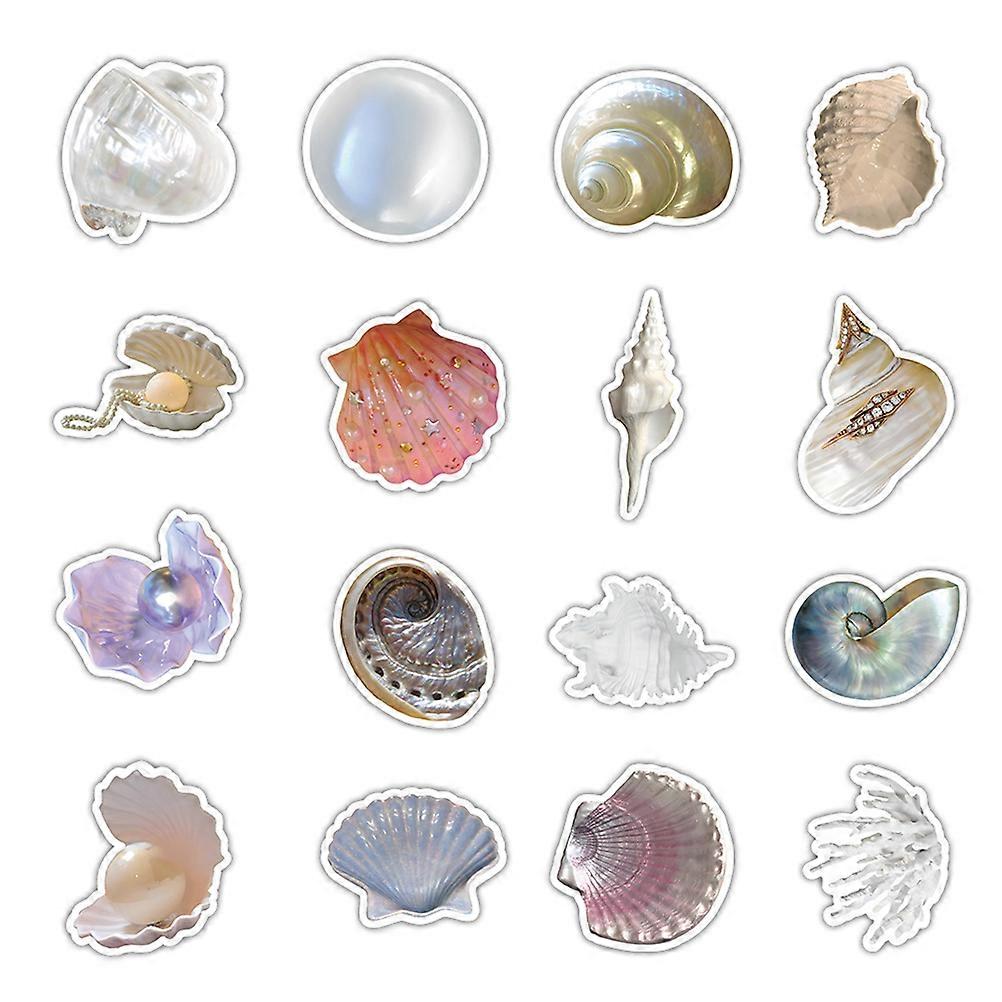 Waterproof Stickers Shell Conch Shape for Decoration 60Pcs DIY Planner Stickers