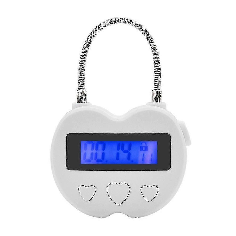 Smart Time Lock LCD Display Time Lock Multifunction Electronic Timer,Waterproof USB Rechargeable Temporary Timer Padlock