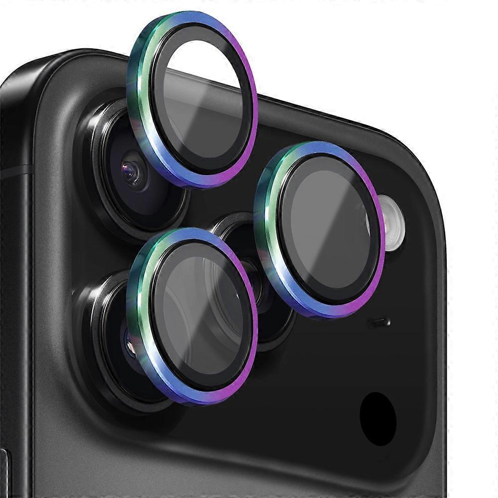 NORTHJO For iPhone 17 Pro Max / 17 Proカメラレンズプロテクター強化ガラスレンズフィルムメタルリングガード1:1オリジナルデザインカラフル