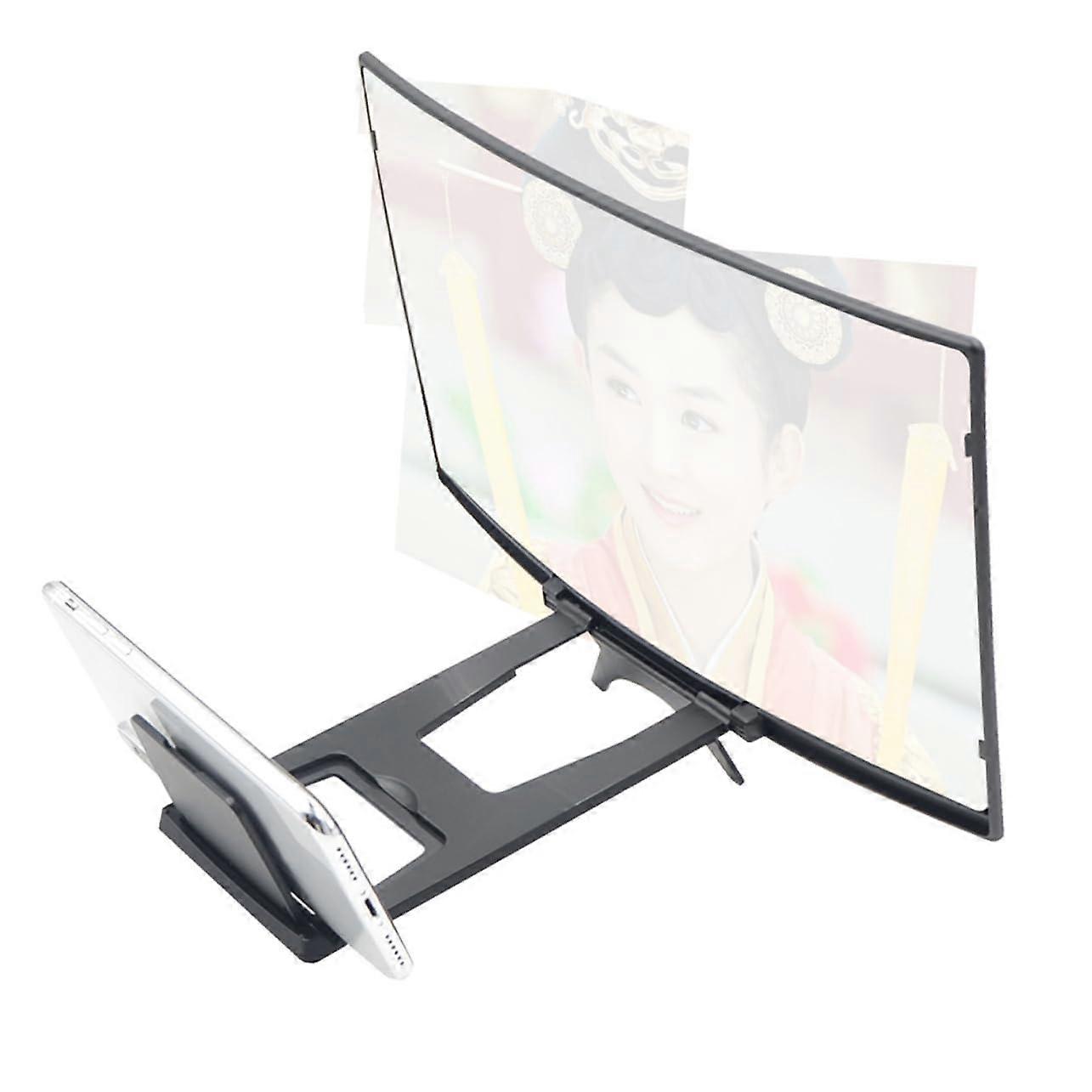 Foldable Curved Screen Magnifier for Smartphones with Stand HD for Clear Viewing