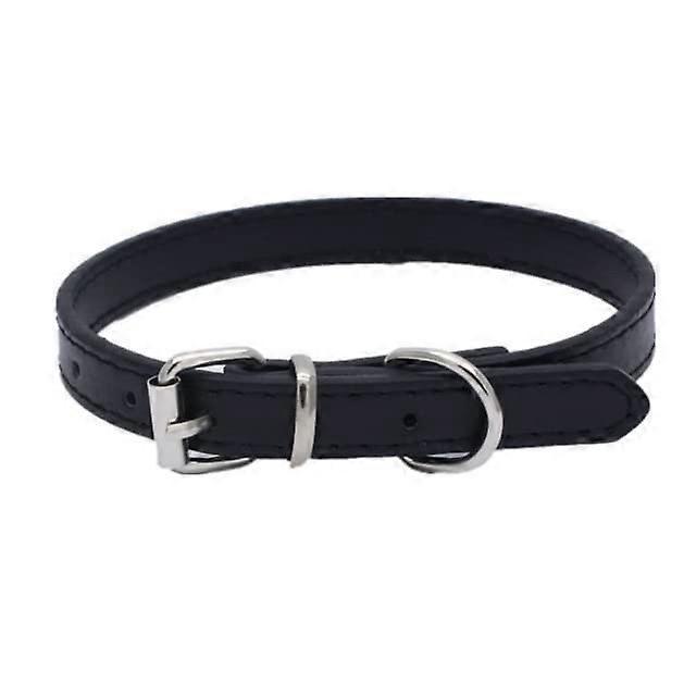 Alloy Buckle Leather Dog Collar for Small and Medium Dogs, Adjustable Size Puppy Collar, Durable Pet Accessory