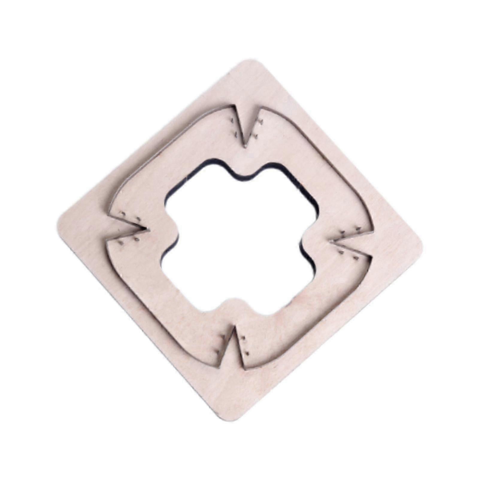 Läder Skärform Läderbricka Träskärare för Starter Hem Leathercraft Triangel