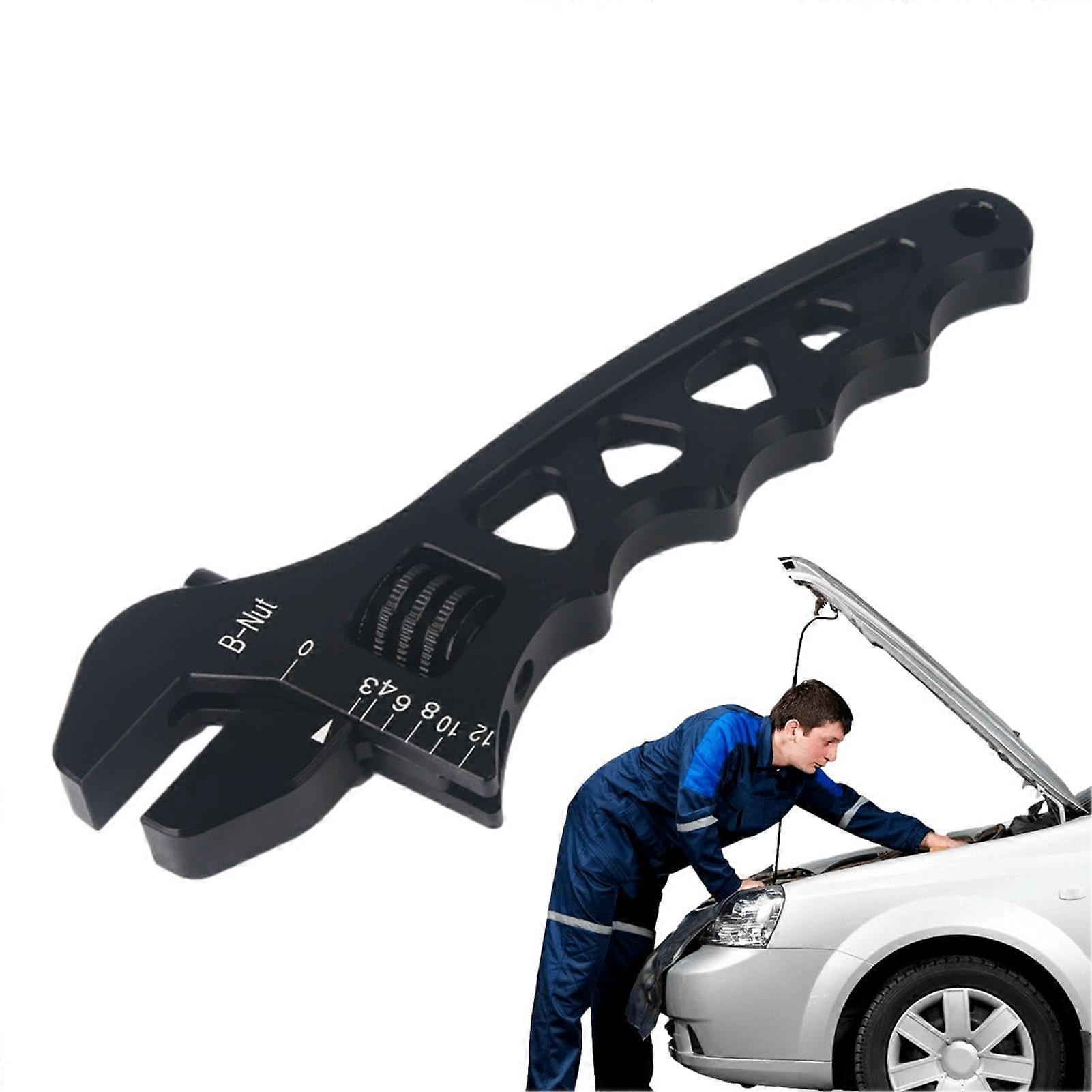 Oil Pipe Wrench - Metric English Adjustable Wrench with Optimal Grip and Torque, Durable Plumbing Tool for Nuts and Bolts, Black Finish