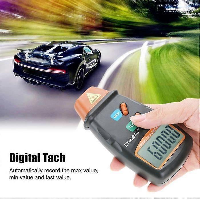 Dt-2234C + Lcd Digital Non- Photo Laser Tachometer With Metric Tester - Sec