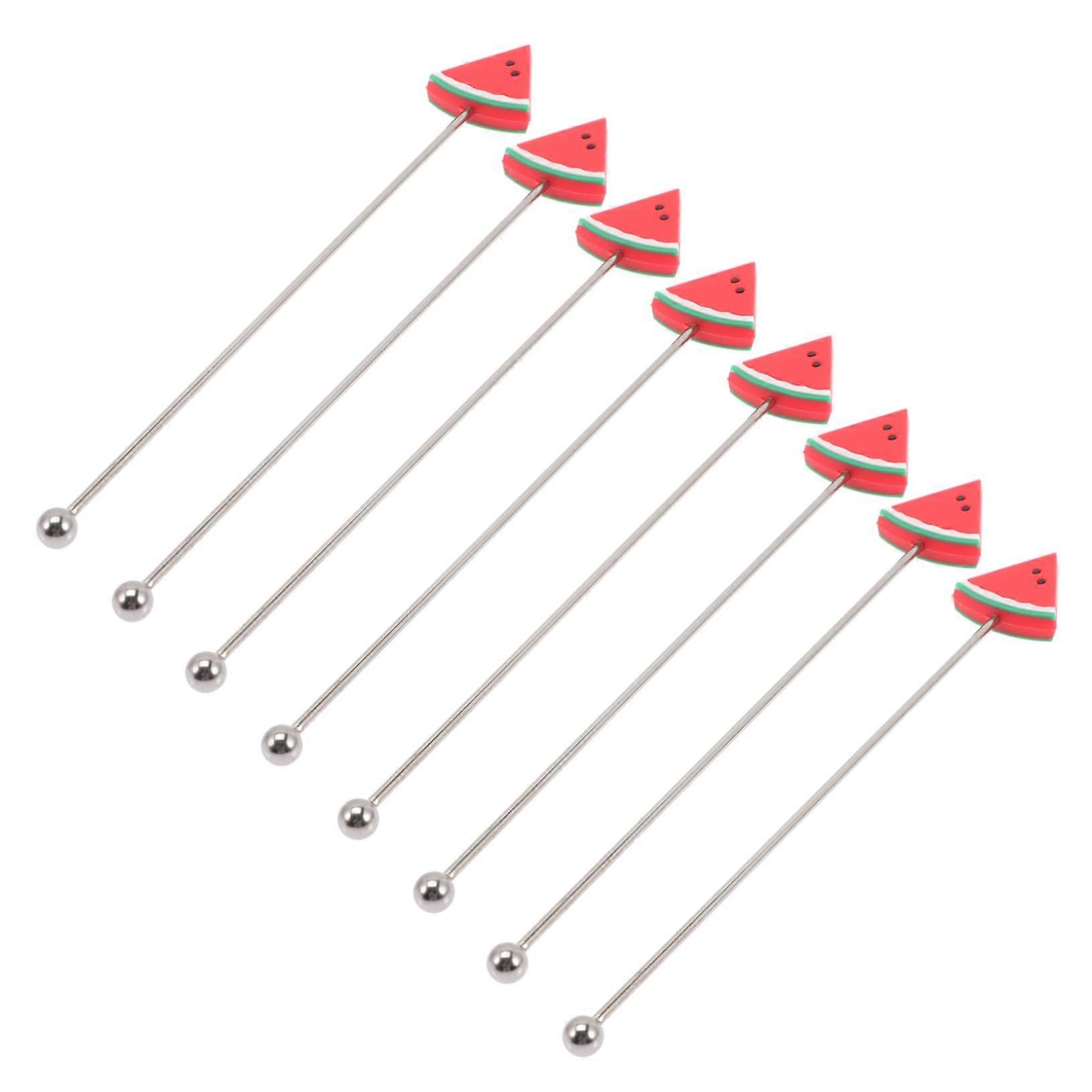 8piece Cocktail Stirring Sticks with Fruity Design, Reusable Drink Stirrers Suitable for Parties, Bars, and Cafs