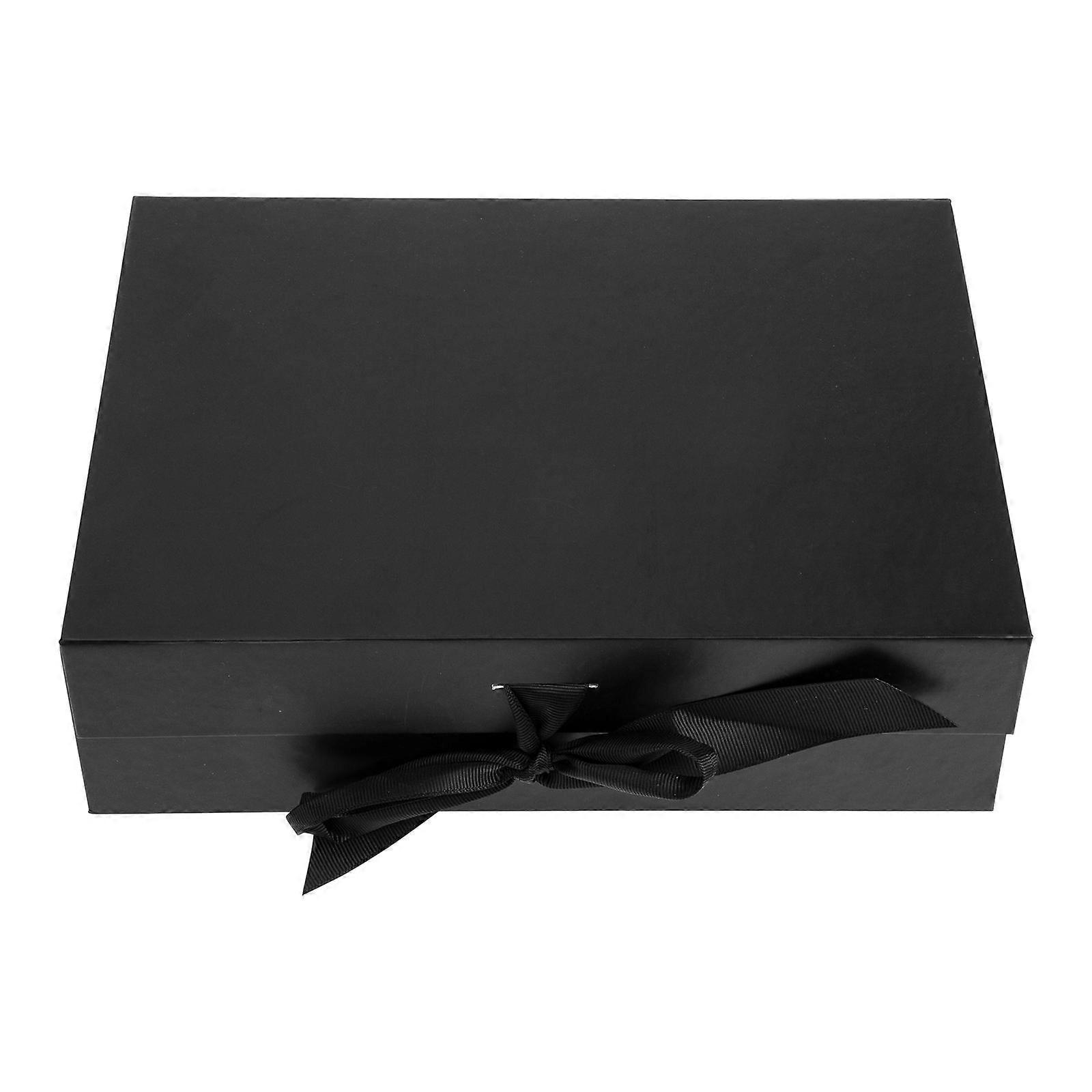 Greeting Box Folding Box Packing Storage Square Black 26.5x19cm 1Pack