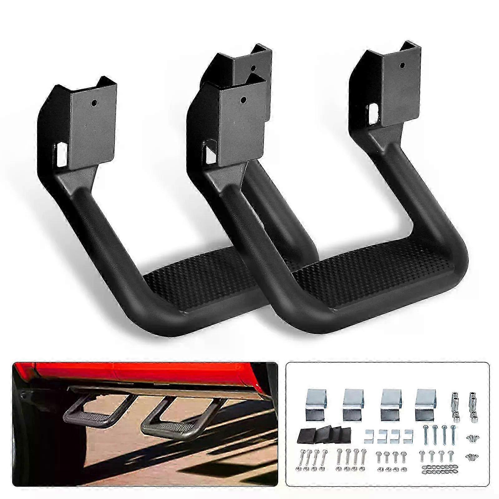 Powder-coated running boards for pickup trucks - anti-slip side steps