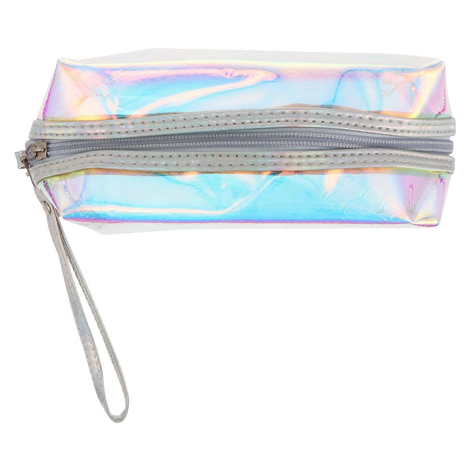 Portable Makeup Bag for Storage Use with Durable PVC Material Multi Color 7.8x4.3x7.1 Inches
