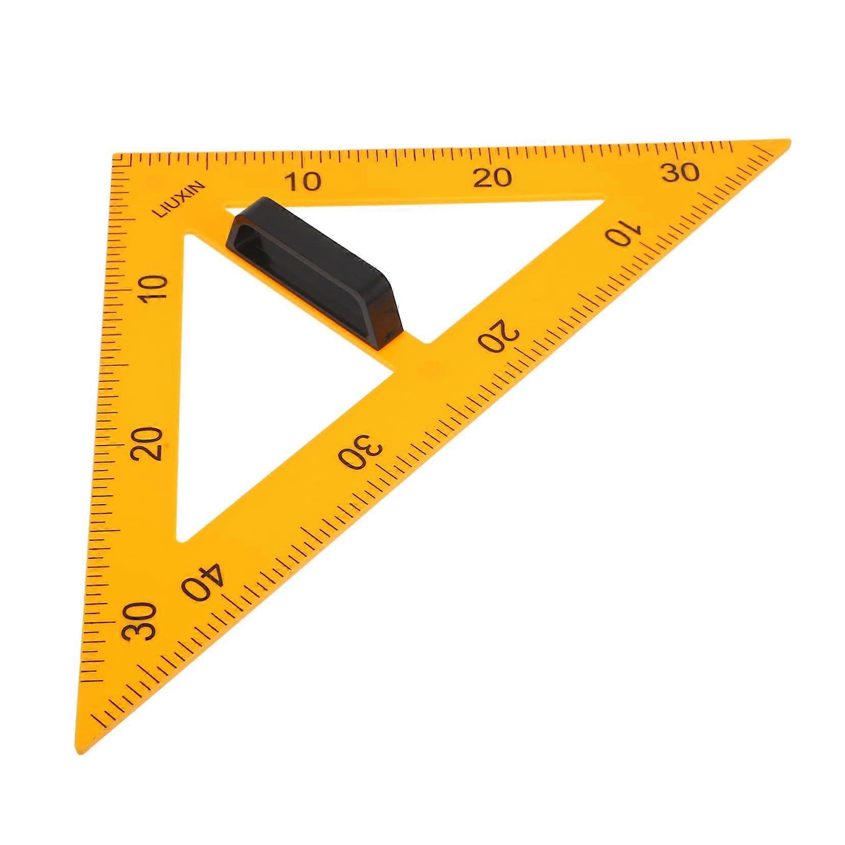 Teaching Triangle Ruler Set - Magnetic Geometry Drawing Tools, Plastic Yellow 1 Inch for School Supplies and Education