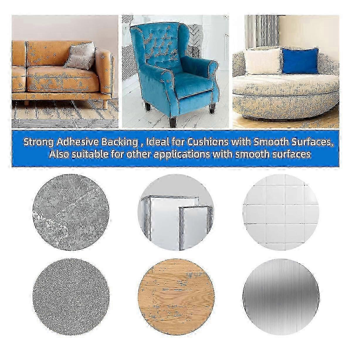 Adhesive Rolled Hook & Loop Tape - 10cm x 3m Non-Cushion Pad for Effectively Reducing Sofa Mattress Slippage