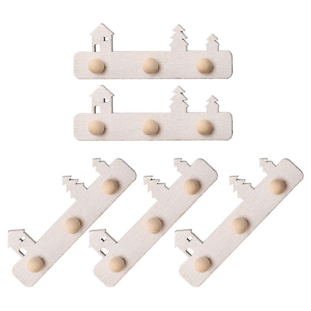White Miniature Hook for Doll House Decoration Made of Synthetic Material Small Size