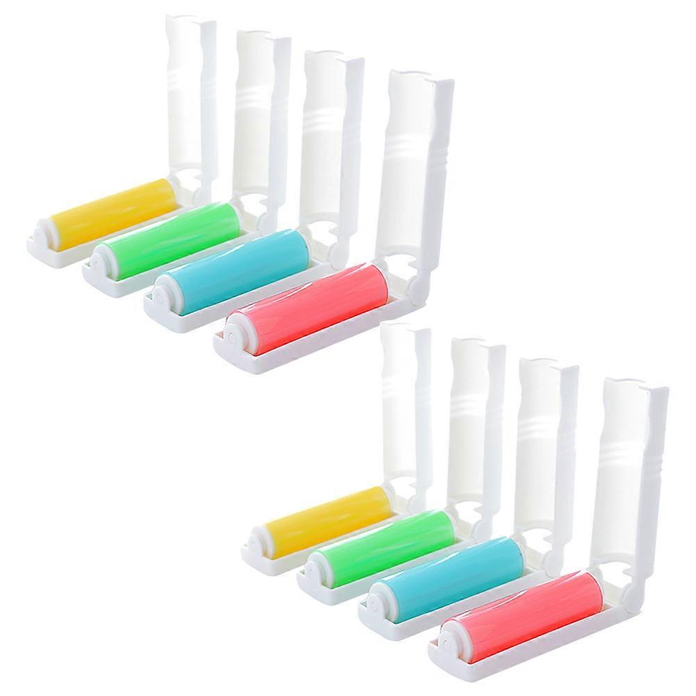 Lint Roller for Cleaning Use Washable Pet Hair Remover Reusable Plastic and TPR 8pcs Assorted Color