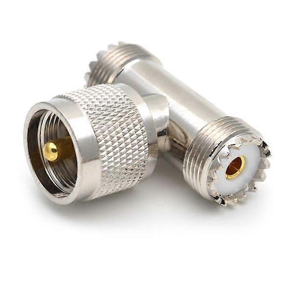 SL16 UHF PL259 Stecker auf UHF SO239 Doppelbuchse, UHF-Stecker auf 2x Buchse T-Typ 3-Wege-T-Splitter-Adapter