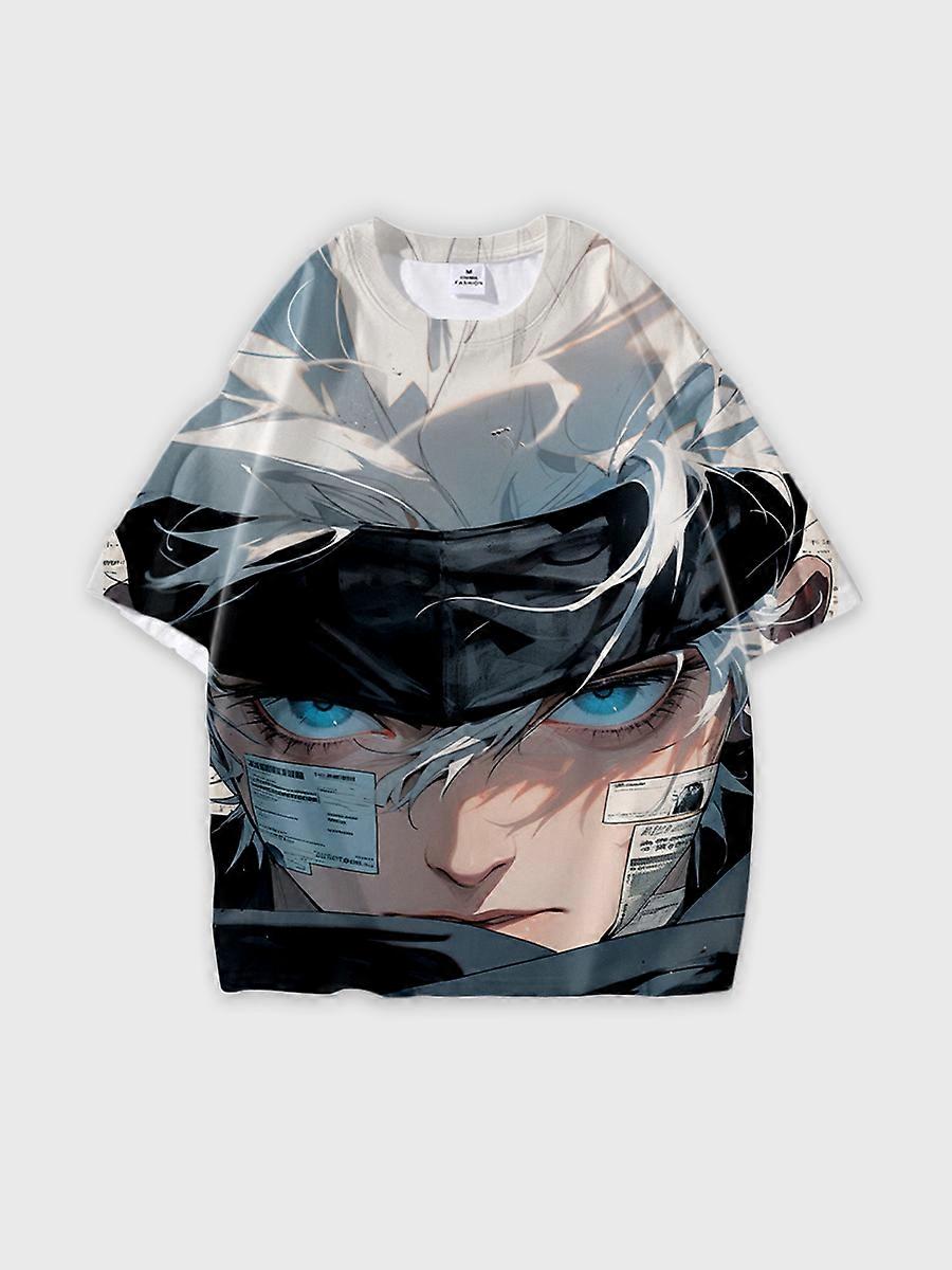 T-shirt round neck Character Pattern loose short sleeve P2006