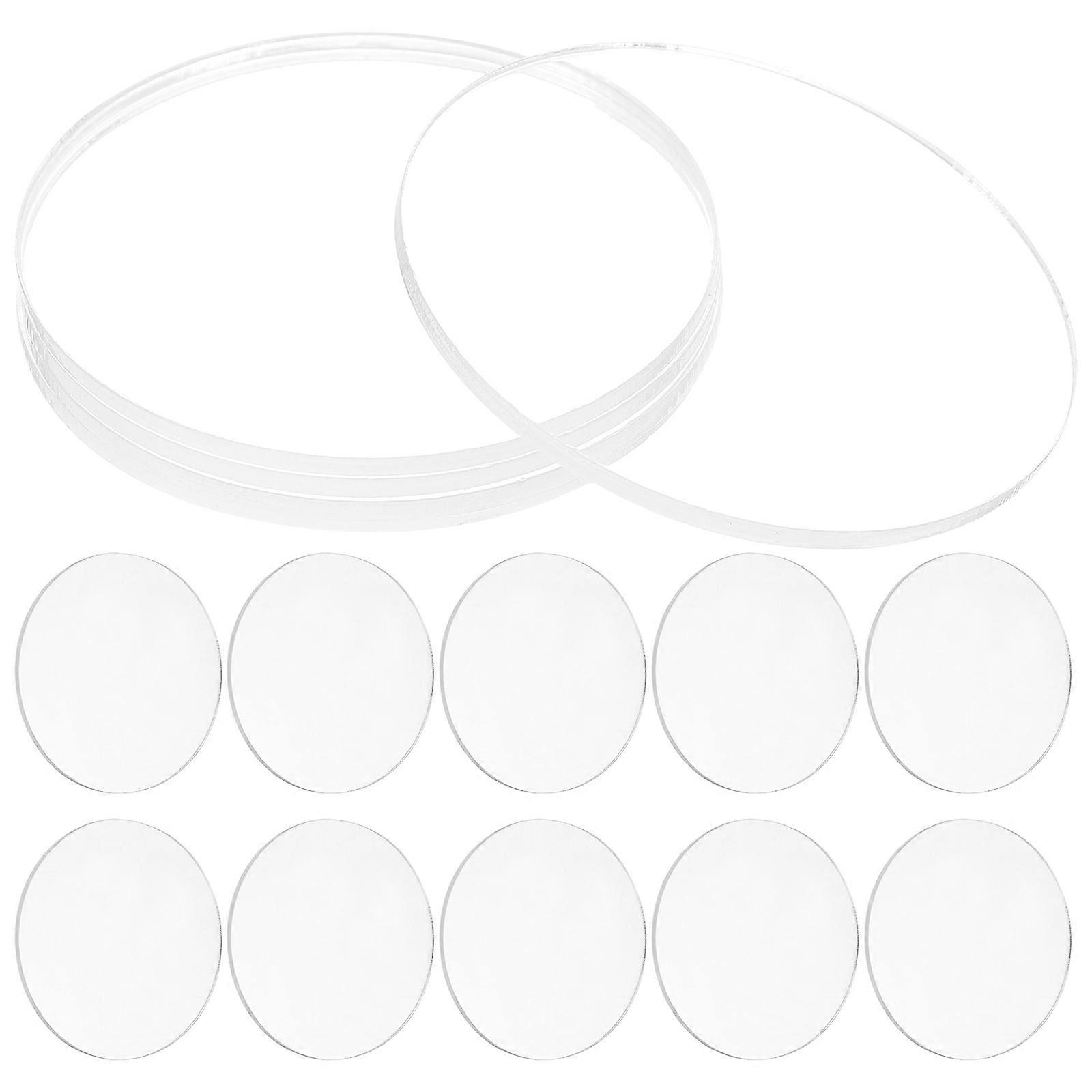 Transparent Acrylic Sheets for DIY Crafts Round Acrylic Blanks High Transparency 20pcs