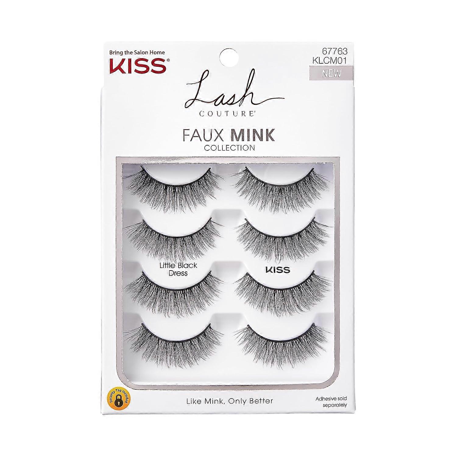 Faux Mink False Eyelashes Multipack, No-Tangle Eyelash Strips, Reusable, Contact Lens Safe, Easy to Apply, Ultra-Thin, Tapered, Synthetic False