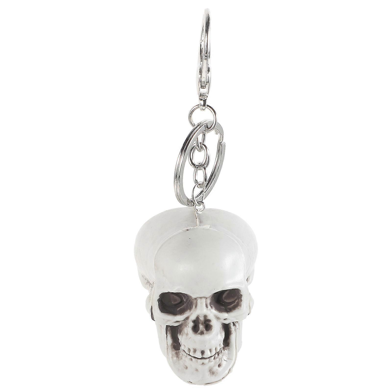 Piston Art Skull Keychain Punk Style Hanging Ornament For Club Decorative Bag 2.4X1.8X1.8in Attaching Pendants 1Pair