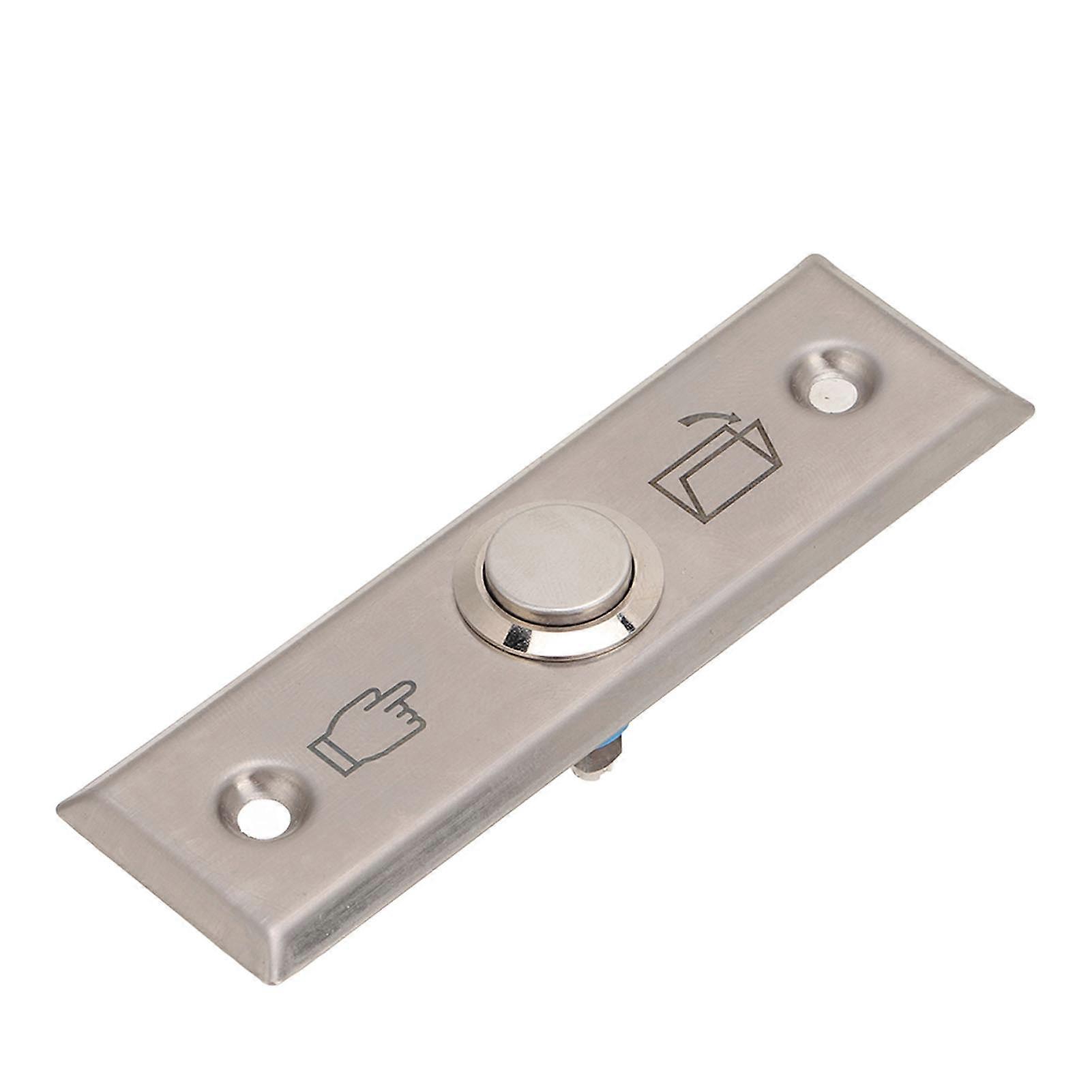Door Access Control Switch Exit Press Button Stainless Steel Brushed Automatic Reset for Indoor Outdoor 