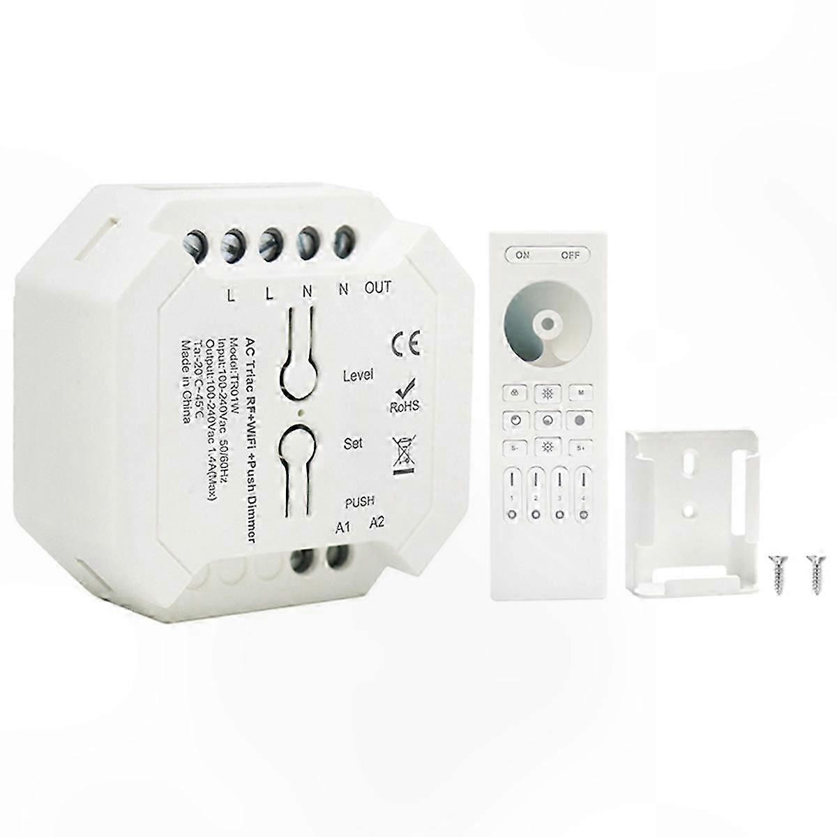 WiFi Smart Dimmer LED Controller per Triac, App Telecomando Compatibile con Alexa Google Home Assistente Vocale