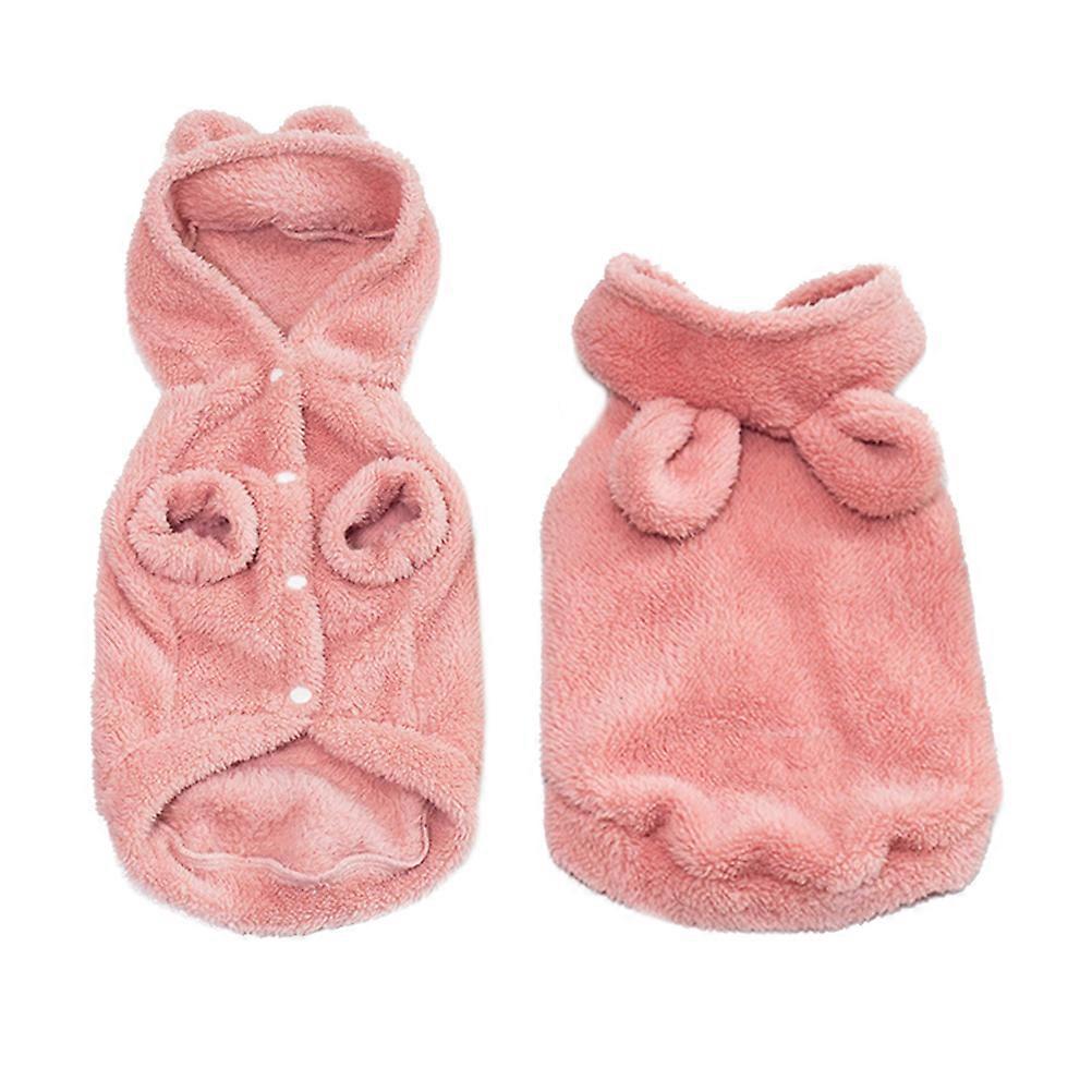 Lovely Bear Costume For Small Dogs In Pink Designed For Autumn Winter Outdoor Use And Everyday Wear In XXL 1Set