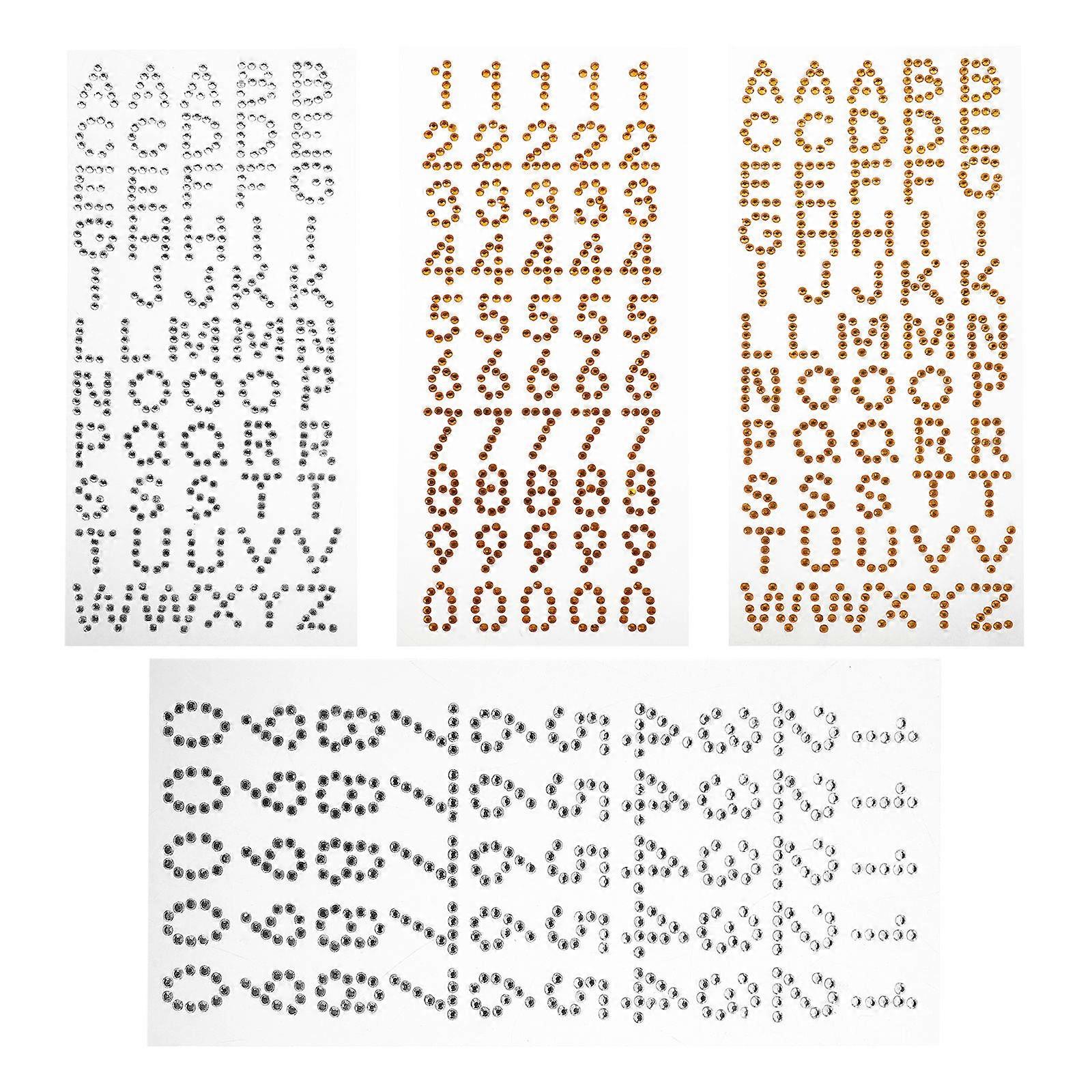Vibrant Colors 3D Alphabet Stickers For Craft Enthusiasts 4 Sheets Suitable For Photo Albums And Planners