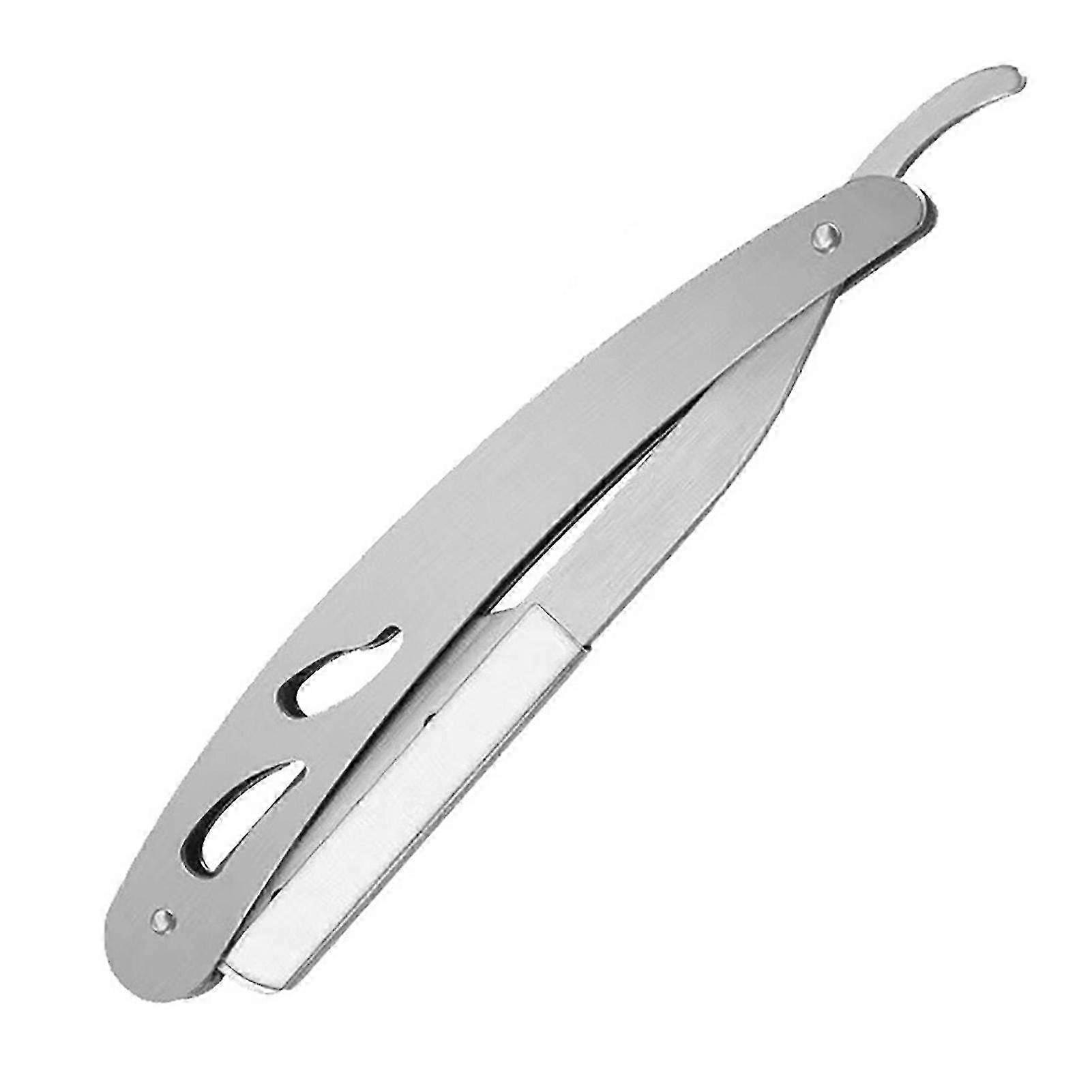 Foldable Clipper Knife - Stainless Steel Retro Folding Beard Trimmer & Eyebrow Shaping Tool for Barbers and Personal Grooming