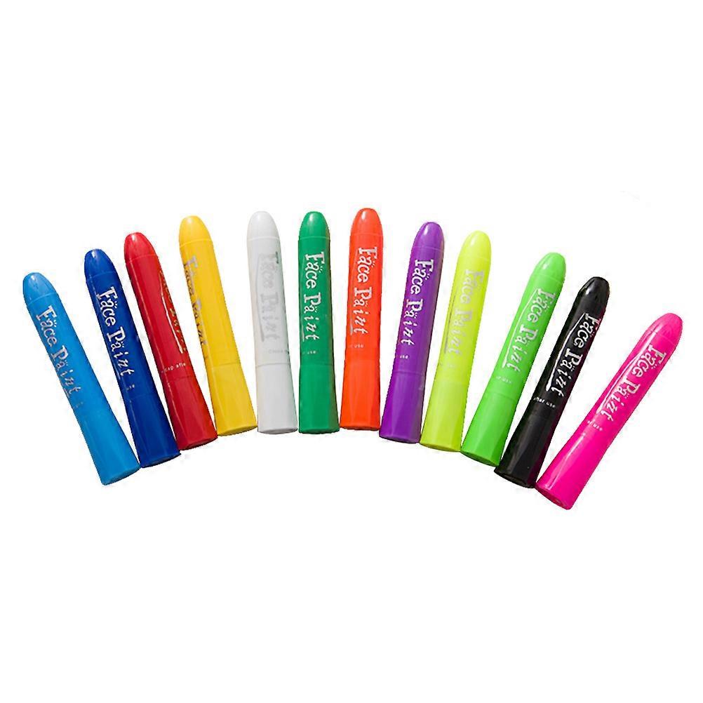 Face Paint Stick Crayons For Body Art And Football Events 12 Set Washable Non Toxic Assorted Color