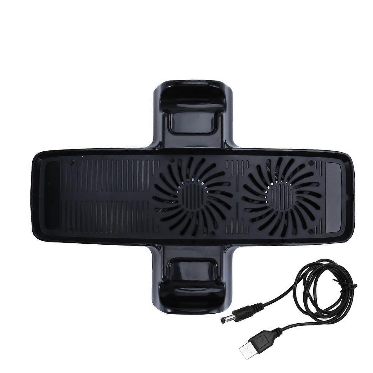 Black Cooling Base with Temperature Control for Game Machine Compatible with Xbox360 ABS Material