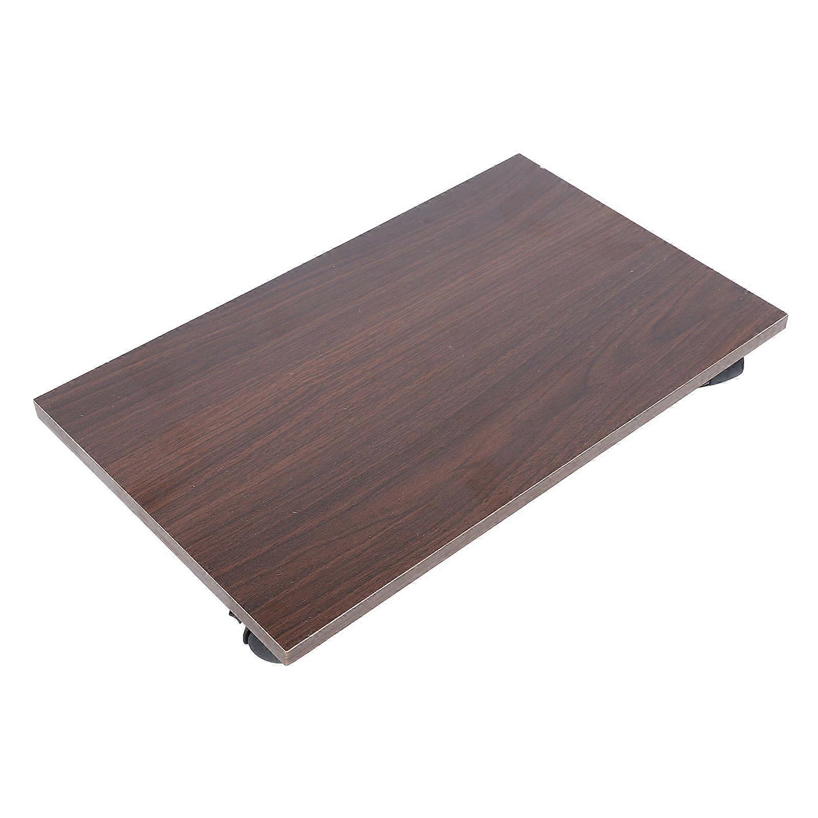 Black Computer Stand CPU Holder Cart Ideal For Household Use Providing Mobility Rectangular 40X24 Cm 1Pack