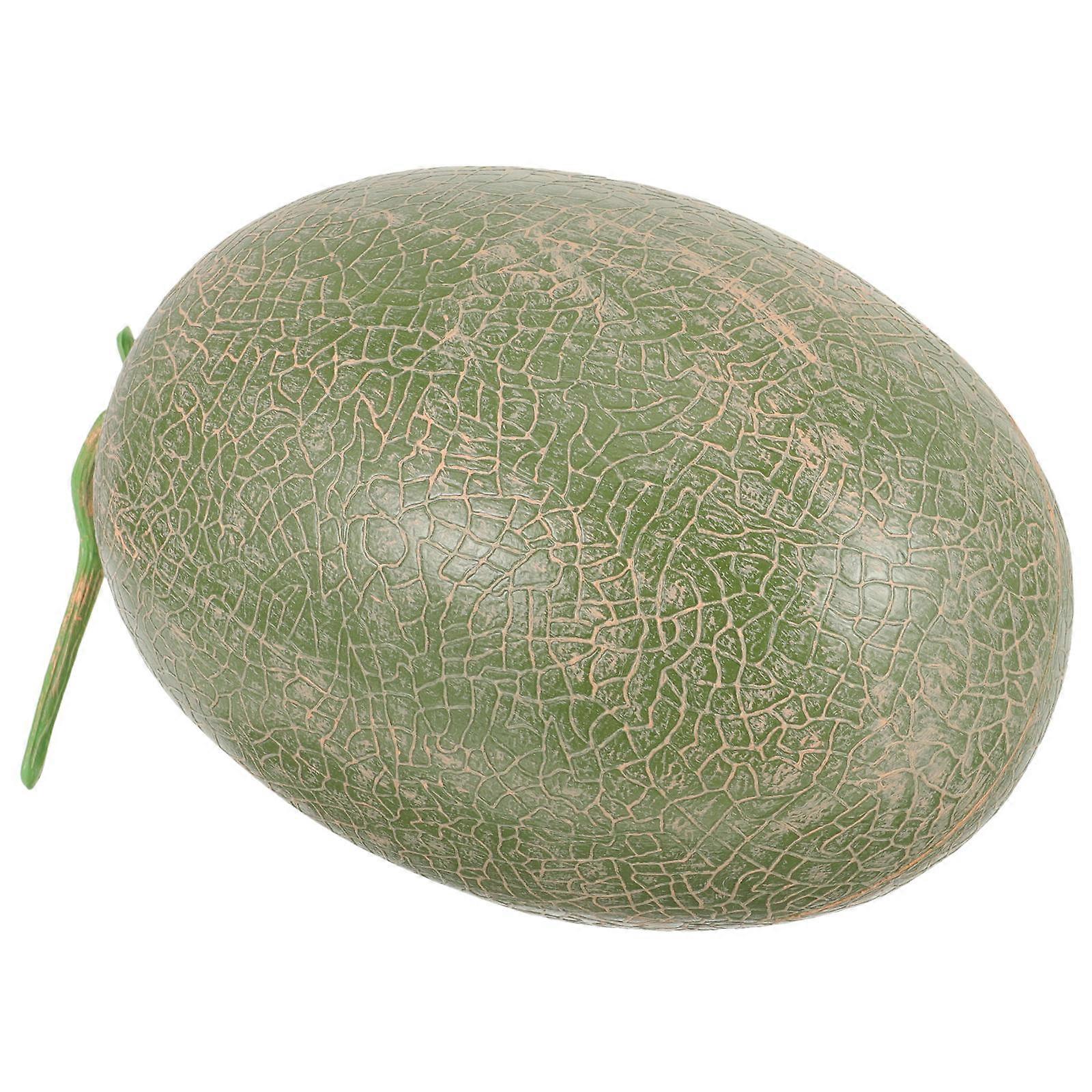 Realistic Fake Cantaloupe Model for Decor Green Foam Multipurpose High Simulation Smooth Surface