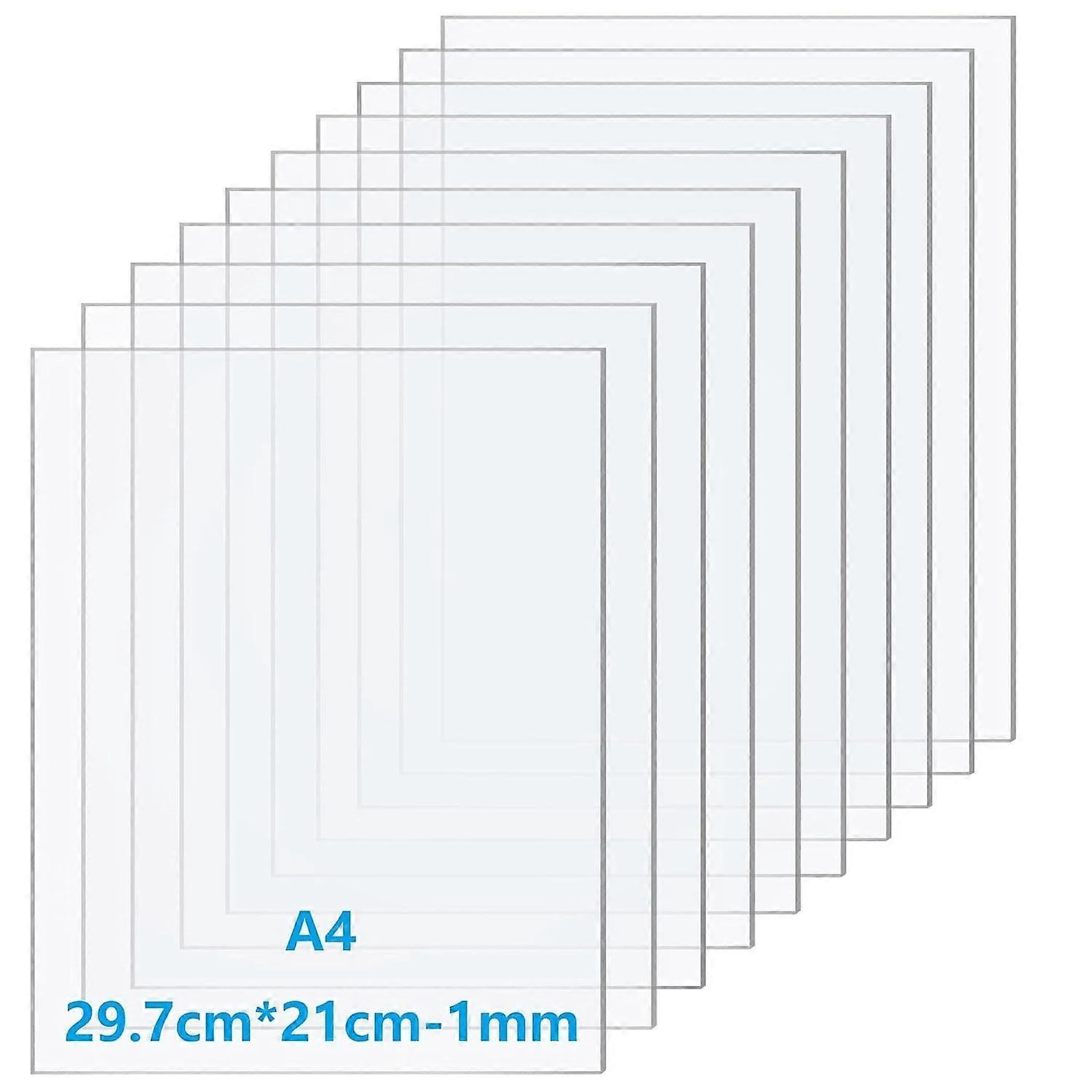10pcs Plastic Sheets For Diy Projects Clear Painting Materials For Picture Frames Transparent Plastic Board For Signage A4