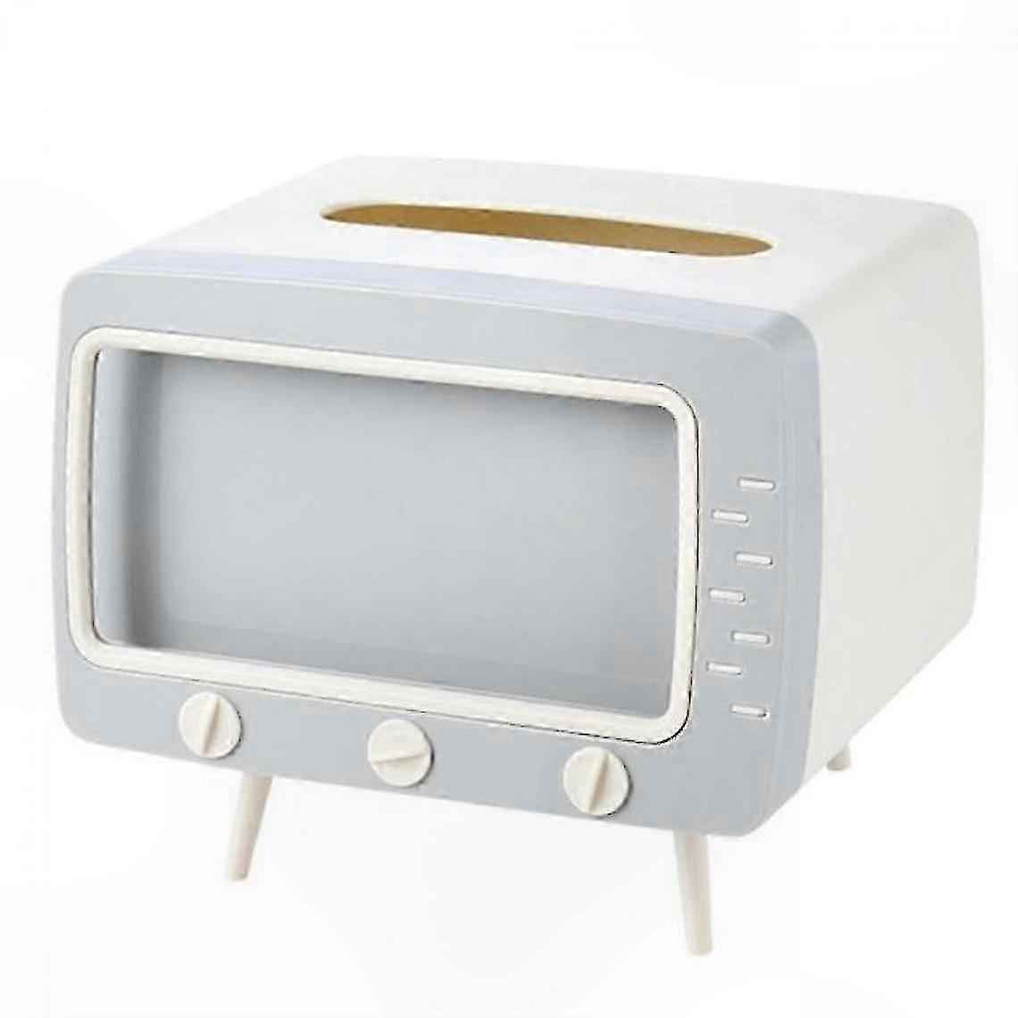 Grey Paper Towel Holder and Document Organizer for TV and Laptop Use