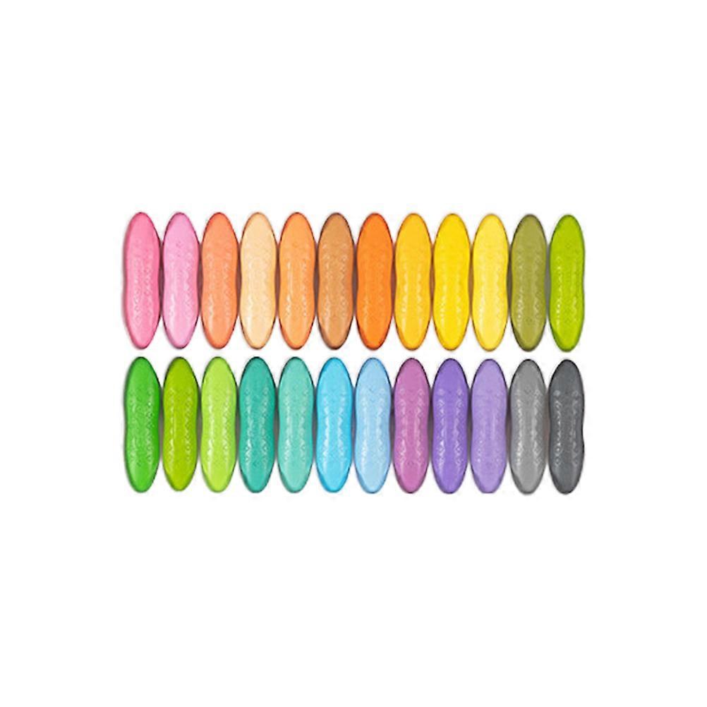 12 种颜色花生蜡笔粉笔儿童涂鸦绘画蜡笔学校文具美术用品