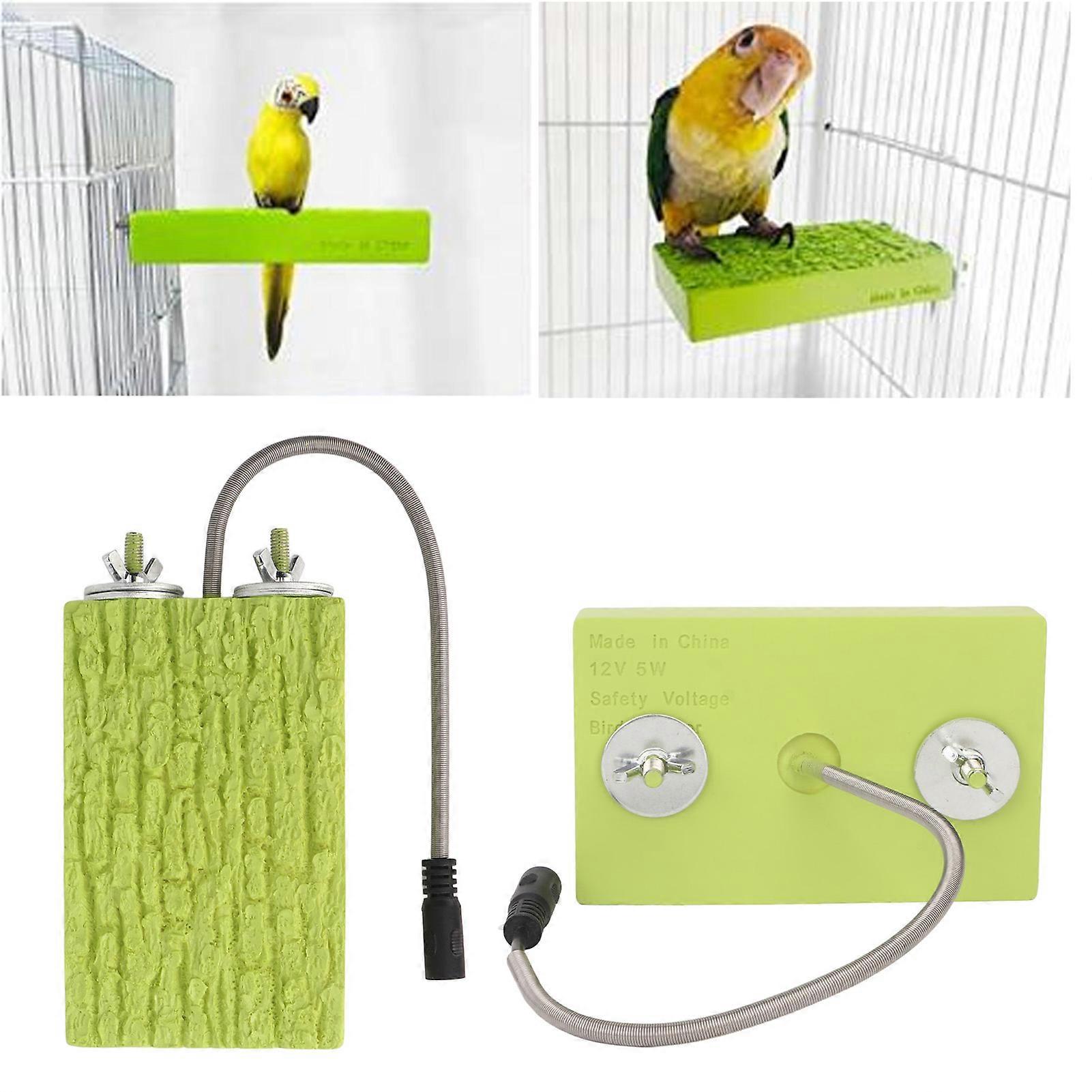 加熱バードパーチプラットフォーム恒温加熱12V 5W小型ペットウォームスタンドボードオウムハムスター用110-240V EUプラグ