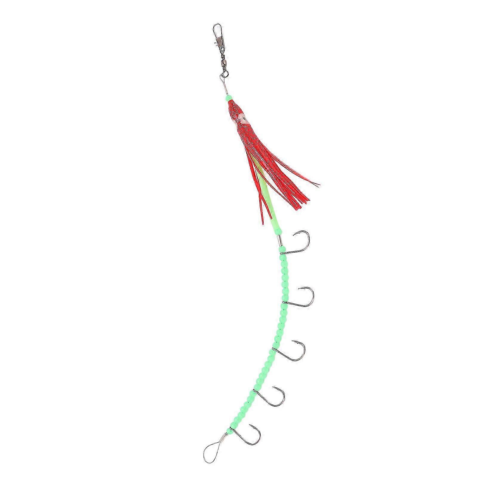 350mm Simulation Octopus Squid Swivels String Hooks With Steel Wire 360 Rotating Artificial Fish Hook Tacklesred SZRH A-SD