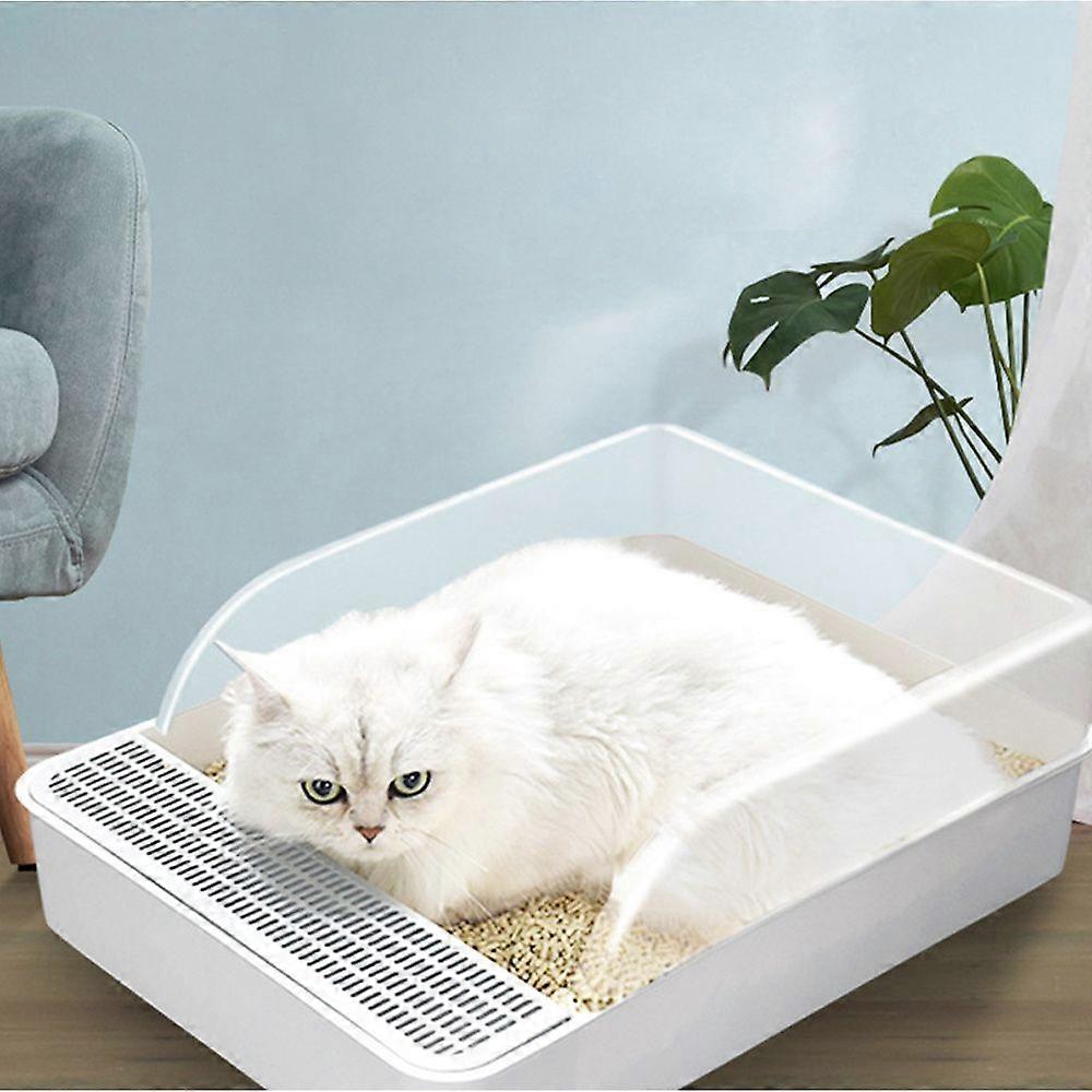 Indoor Open Cat Litter Box Easy Cleaning