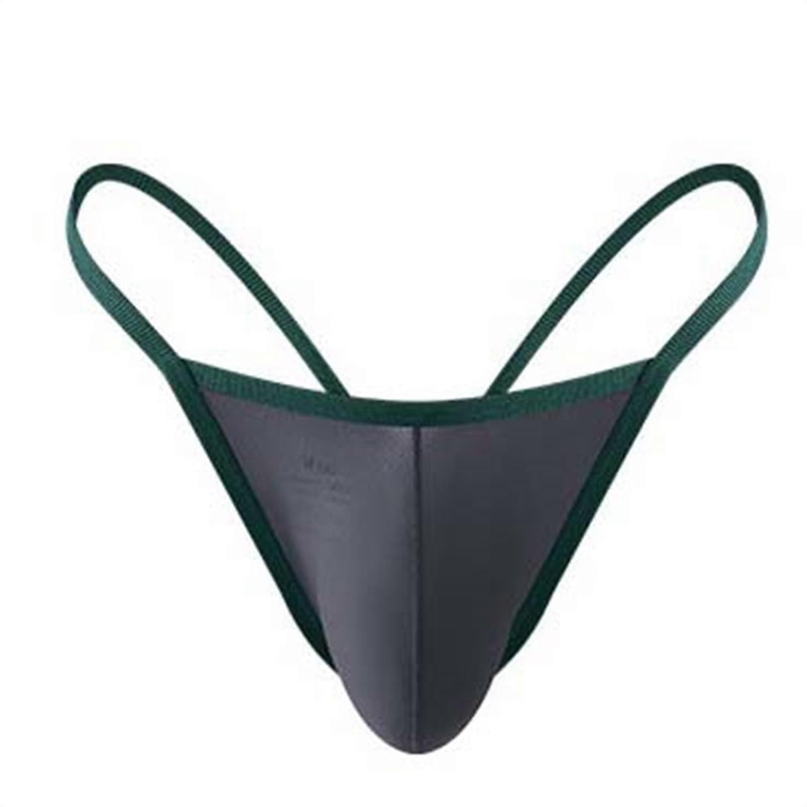 Eisseide Unterwaesche Men's Seamless String Trunk Transparent Breathable Stretch Gray Size L