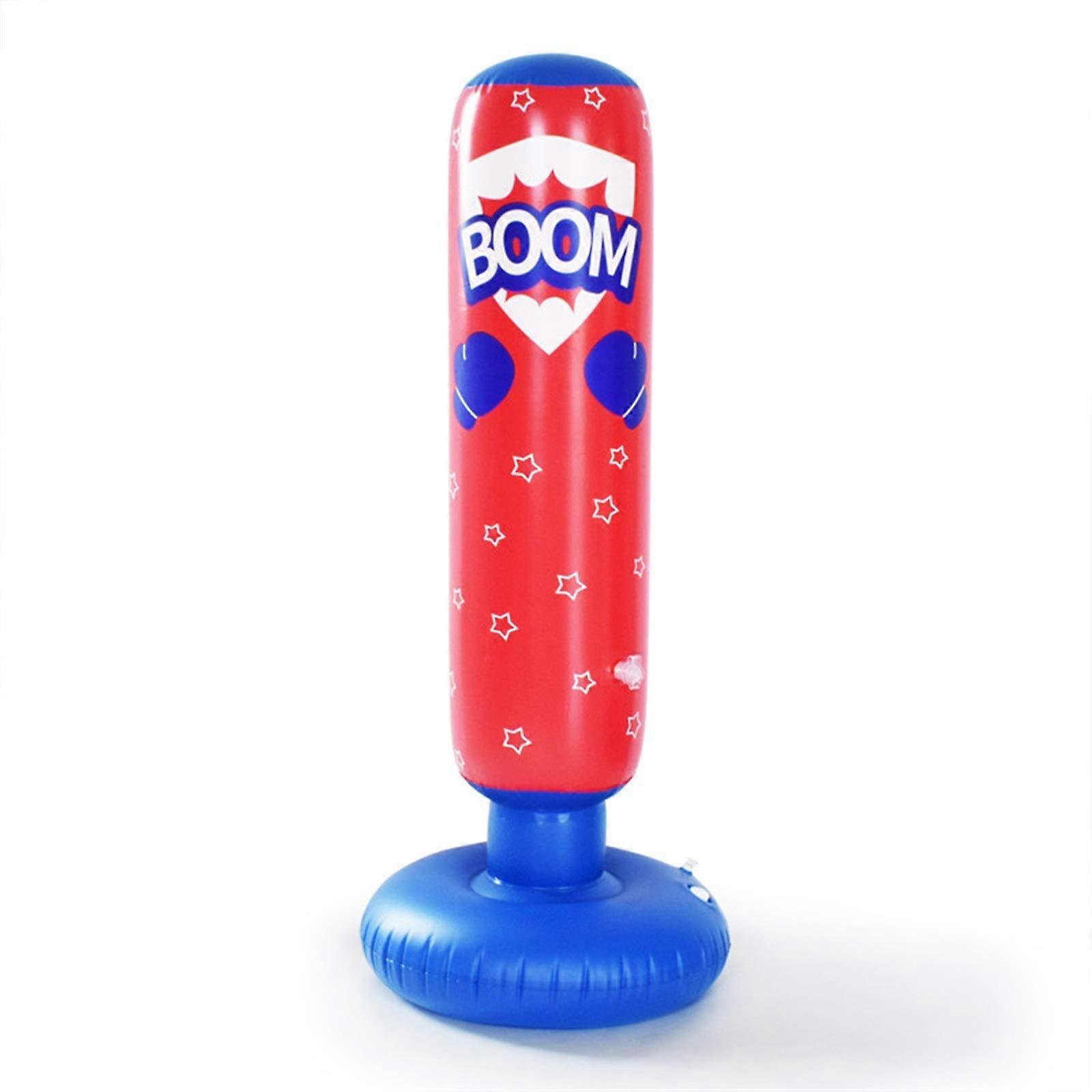 Inflatable Punching Bag for Kids and Adults Tumbler Sandbags 50x120CM Red