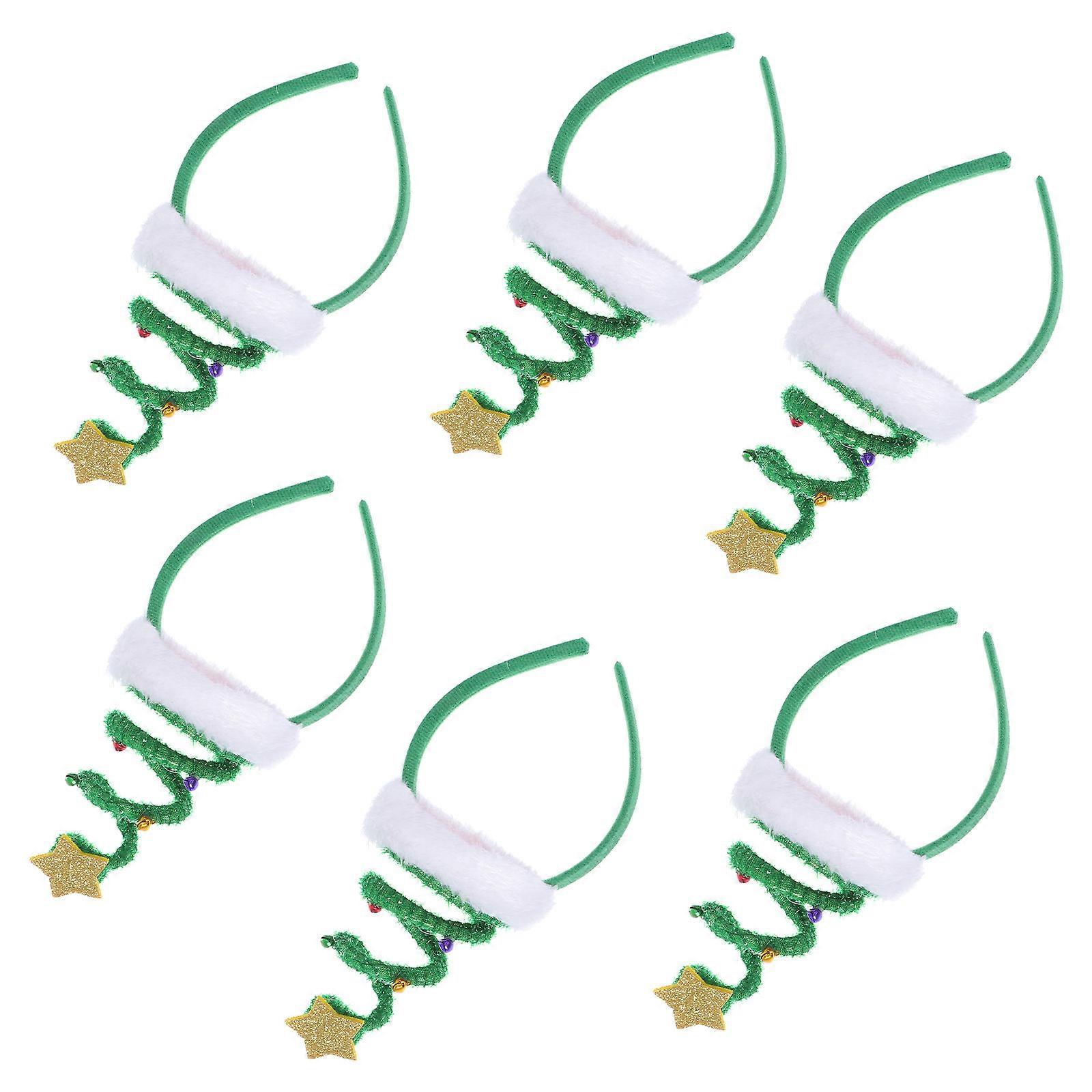 子供用ホリデーヘッドバンドクリスマスツリーの装飾は、家族の集まりの写真撮影に最適6個