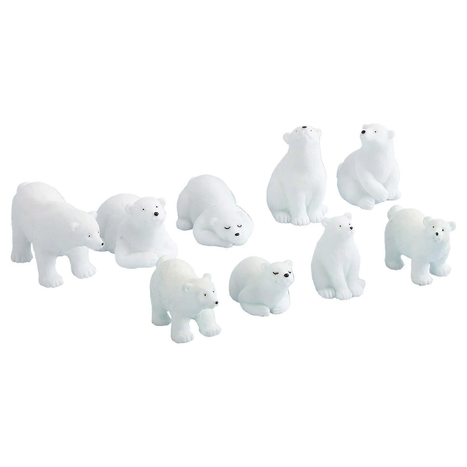 Mini Bear Decor For Home Desktop Adornments Featuring In Compact 3.5X3Cm Size 9Pcs