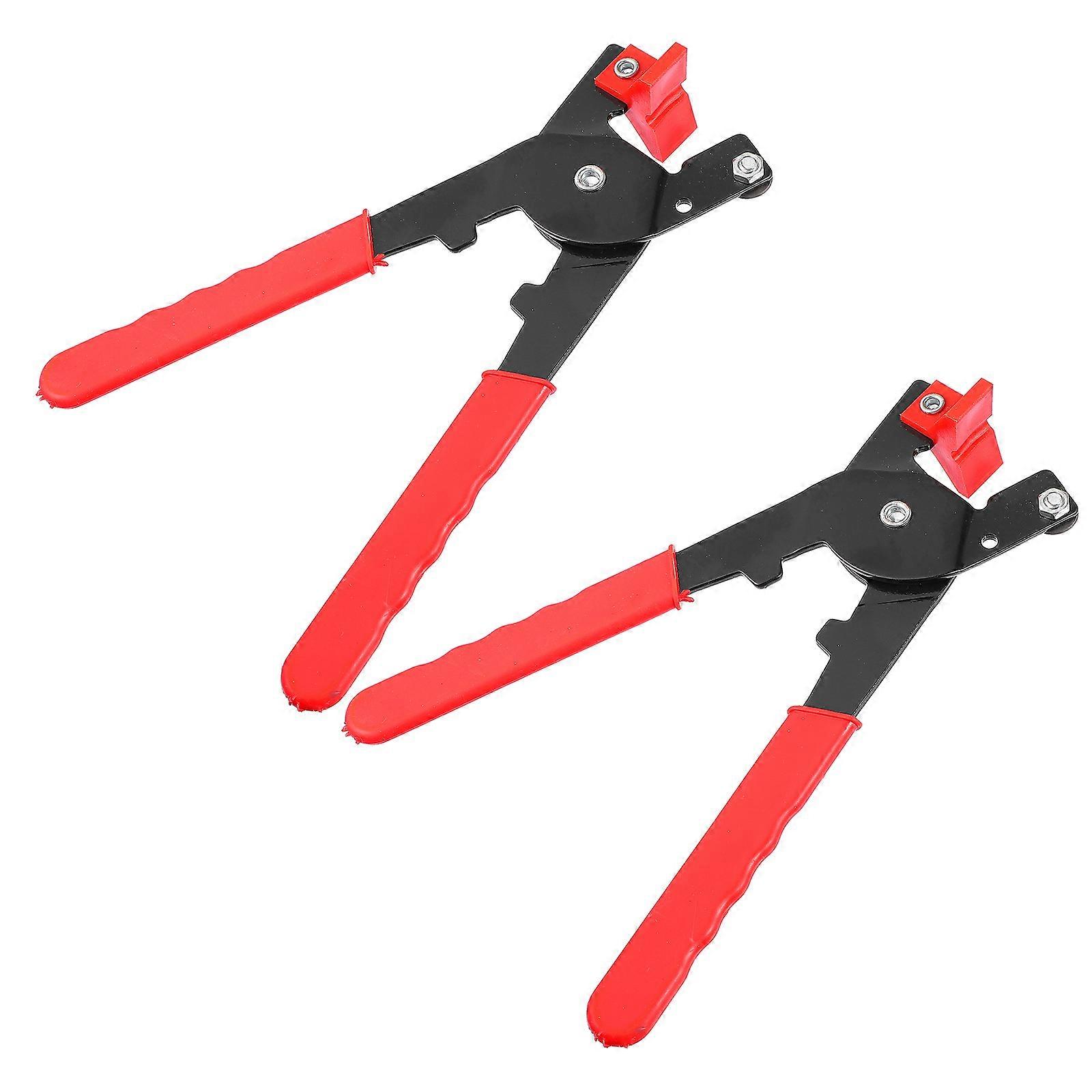 Red Mosaic Tile Cutters Durable Steel and Plastic Material for Home Use Easy to Operate 2 Pcs